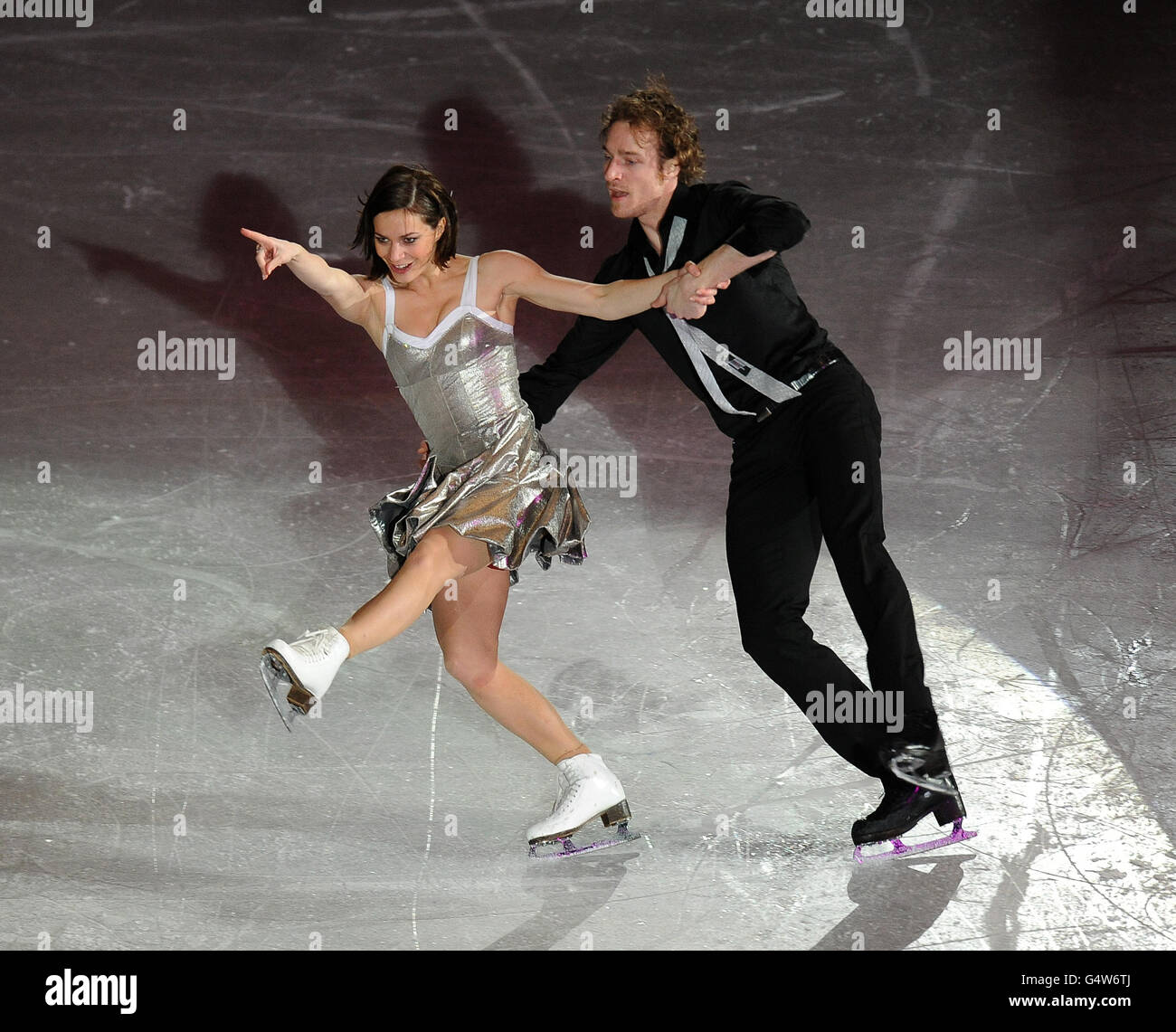 France's Nathalie Pechalat and Fabian Bourzat in action during the Gala