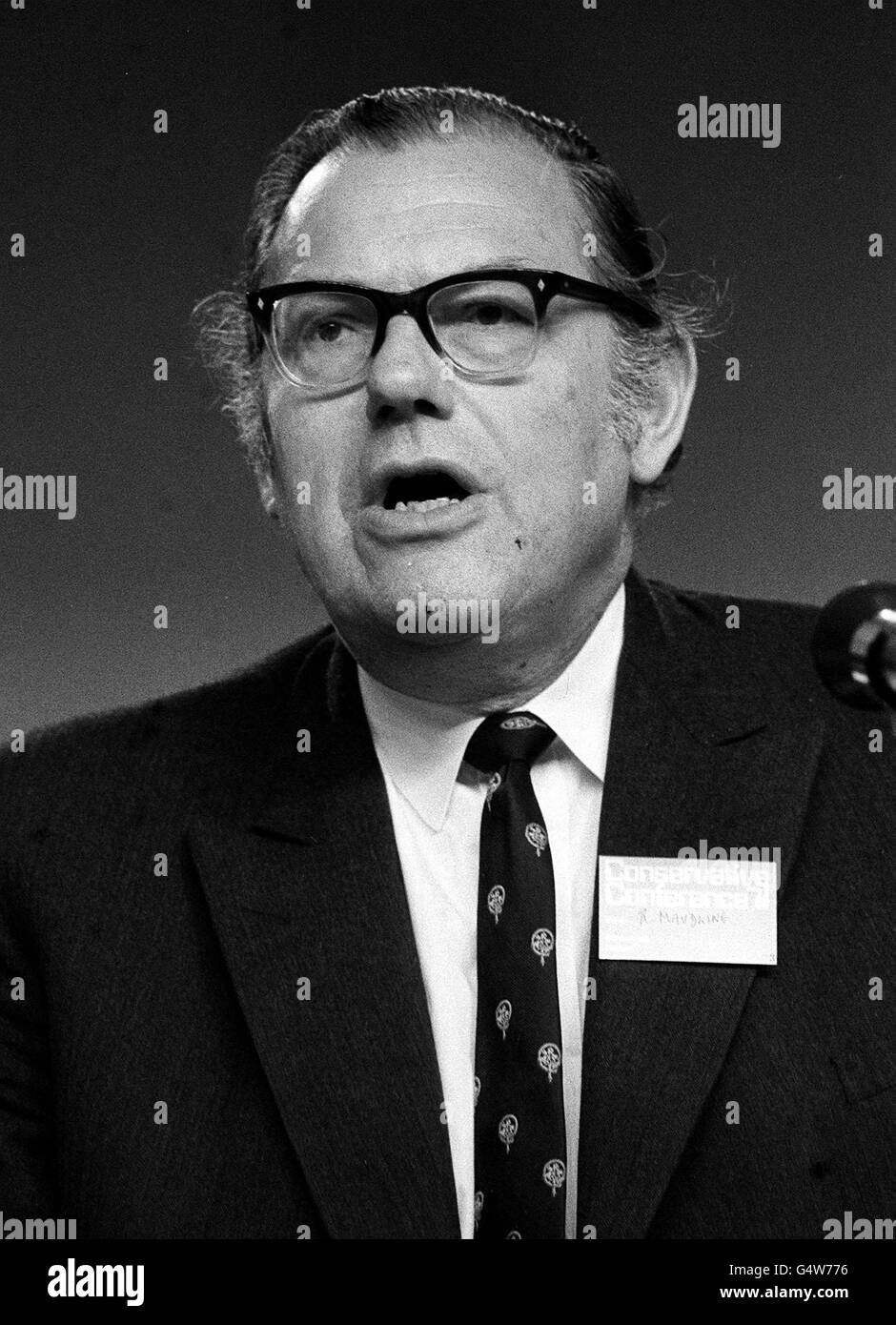 Reginald Maudling , former Comservative Chancellor and Home Secretary. Stock Photo