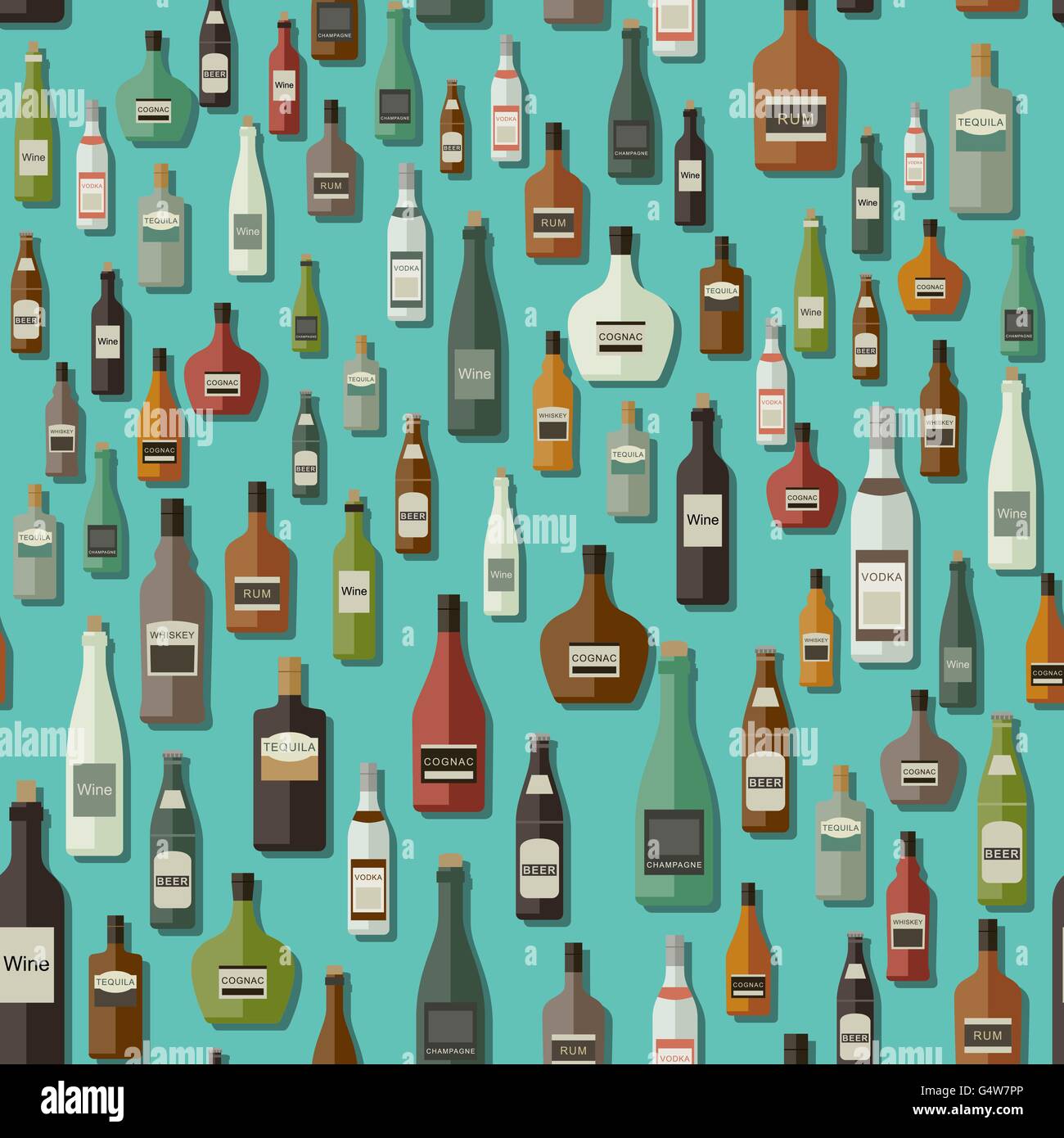 Alcoholic beverages seamless pattern Stock Vector Image & Art Alamy
