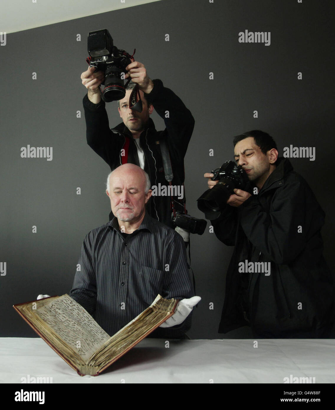 David Jacobs, senior conservator of the British Library, during a ...