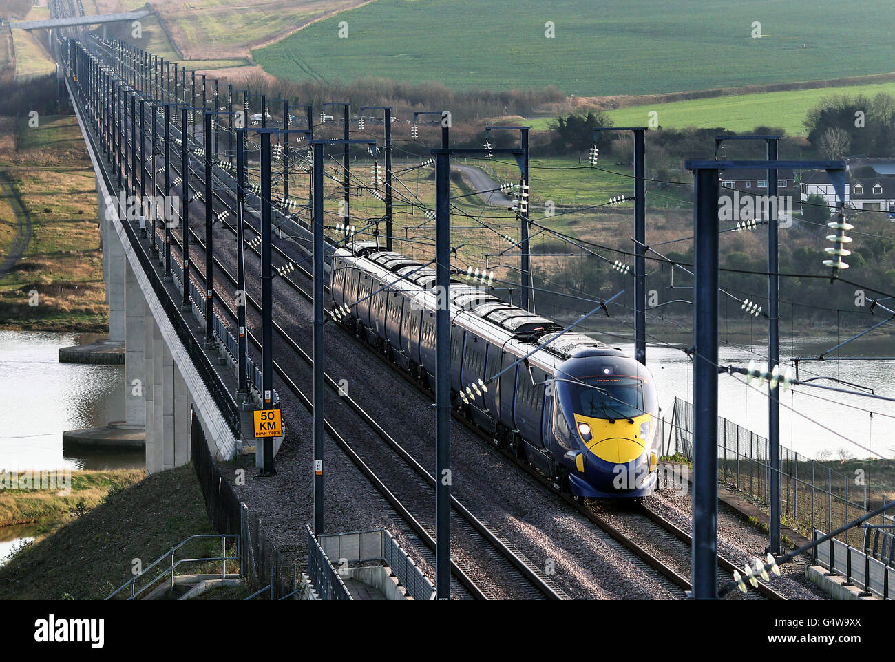 Hitachi Javelin High Speed Train Stock Photo