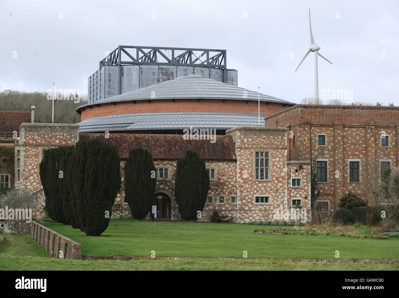 A general view of the Glyndebourne site, following the launch of the centre's wind turbine, at the arts organisation site, near Lewes, East Sussex. Stock Photo