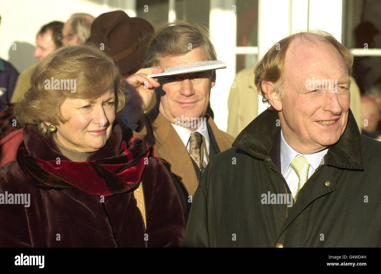 Neil and Glenys Kinnock at Chepstow Races for the Coral Welsh National. Stock Photo