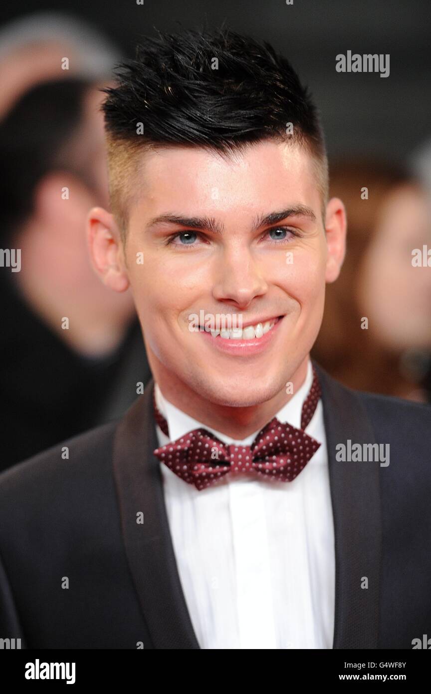 Kieron Richardson arriving for the 2012 NTA Awards at the O2, Greenwich, London Stock Photo