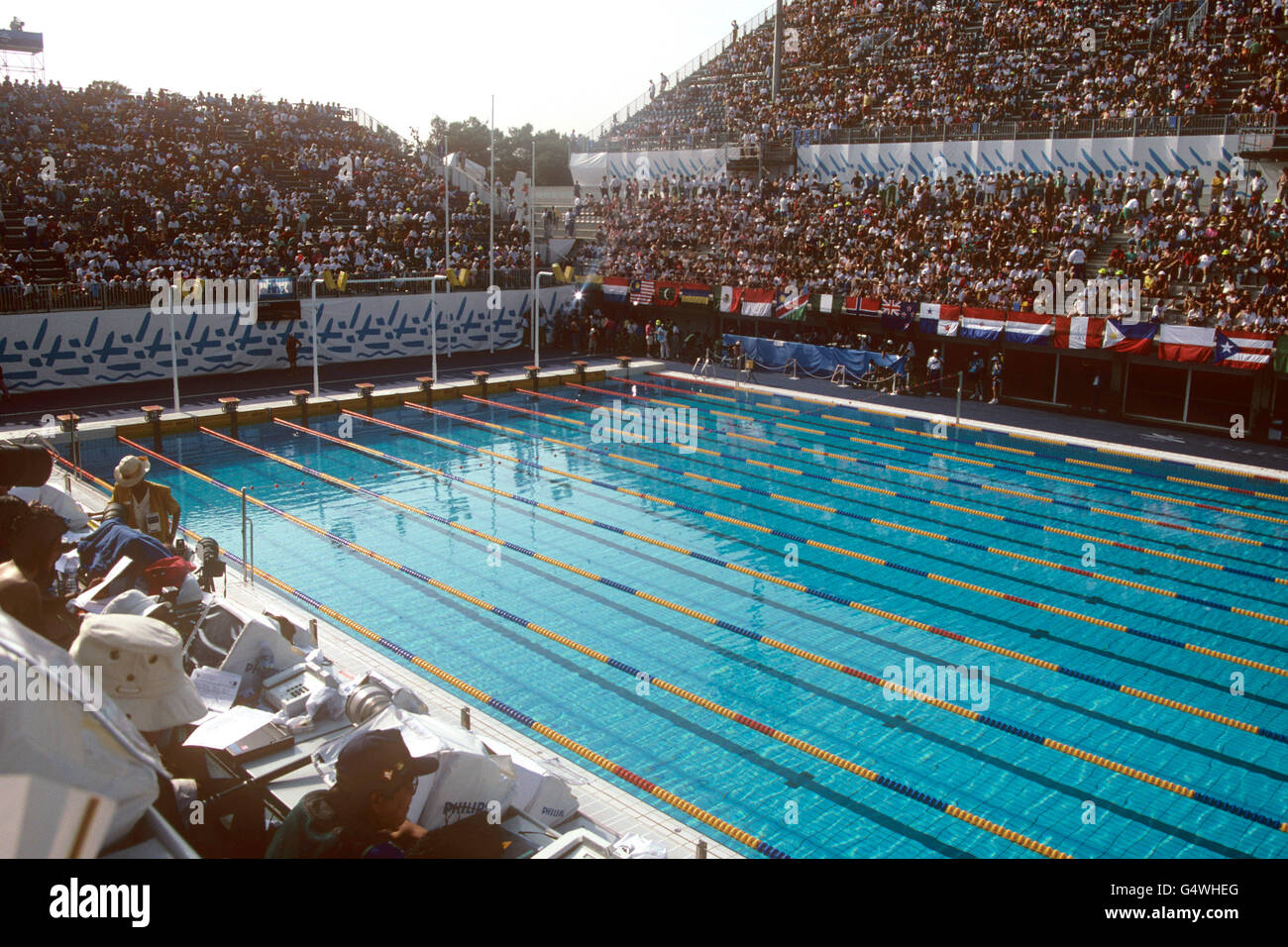 Barcelona Olympic Games 1992 - Swimming - Piscines Bernat Picornell, Montjuic Stock Photo