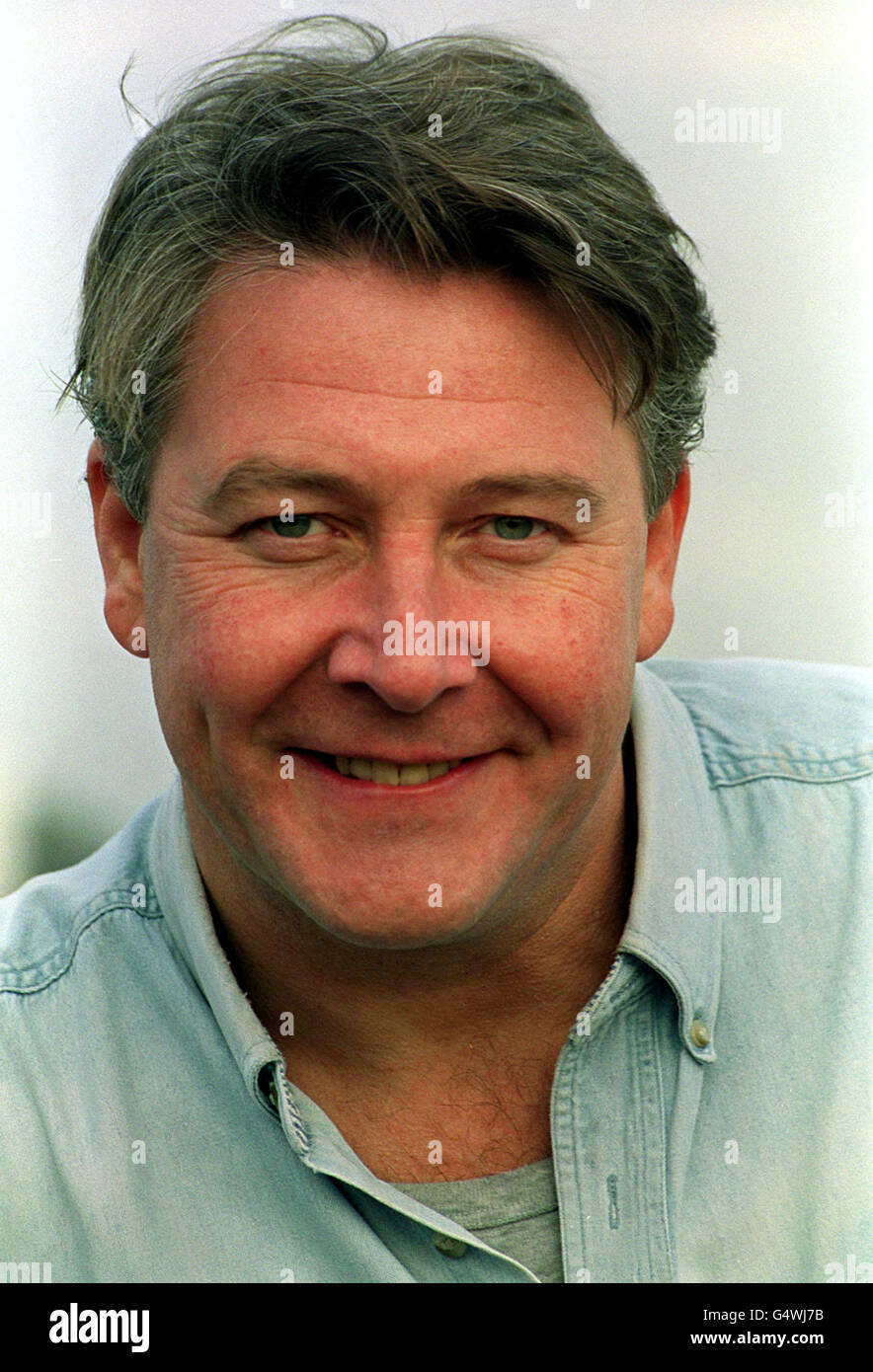 Gardening celebrity Tommy Walsh at the NEC, Birmingham, where he was helping to prepare the ground for the BBC Gardeners' World Live 2000. The BBC have invested 750,000 that will turn a car park into an attractive gardening area, called Middle Earth. Stock Photo