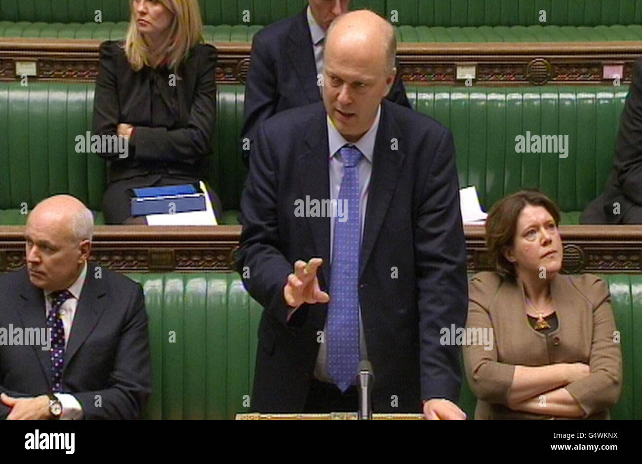 Welfare Minister Chris Grayling during the debate in the House of Commons on consideration of Lords amendments to the Welfare Reform Bill. Stock Photo