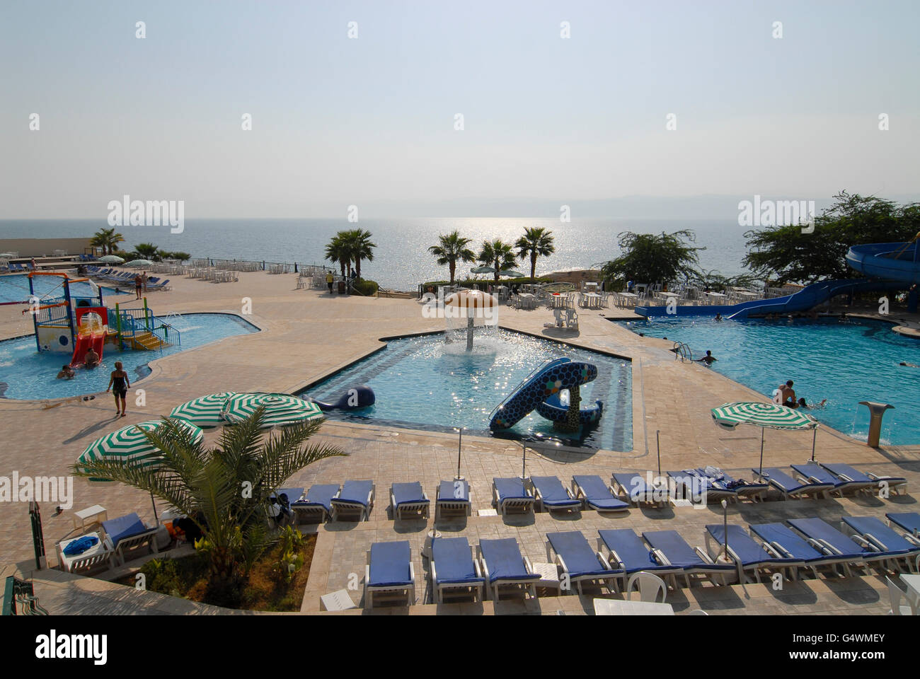JORDAN , Dead Sea Spa Hotel at dead sea , beach resort with swimming pool,  the water level