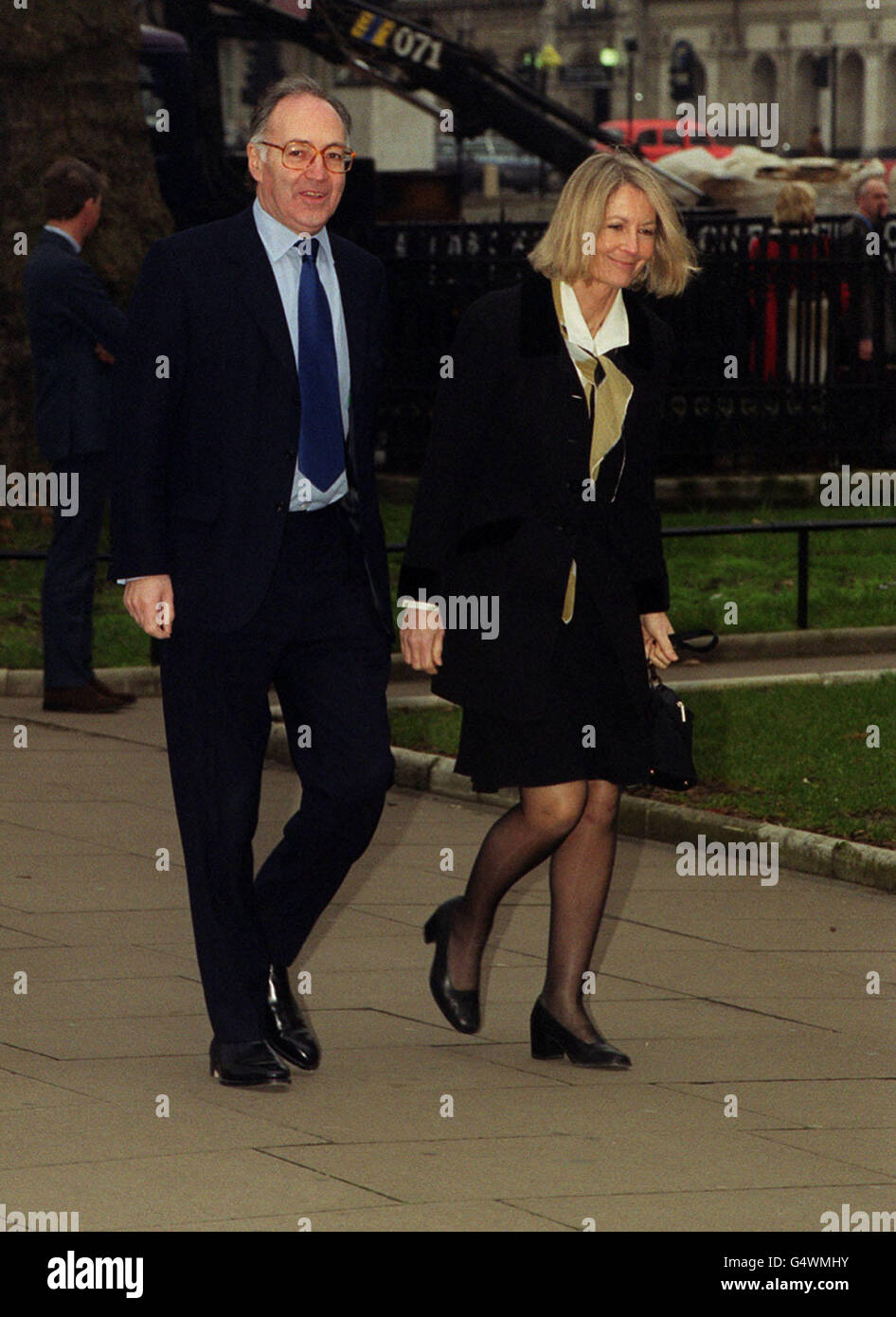 Walking suit politics michael howard hires stock photography and