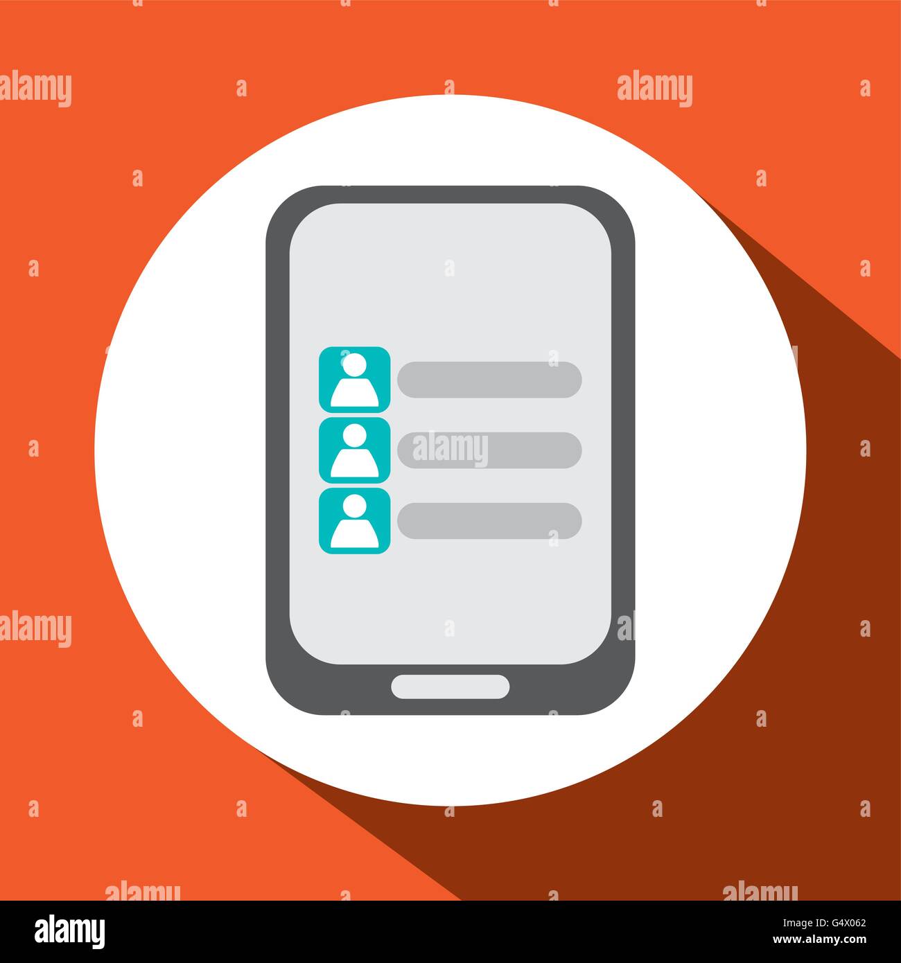 Smartphone design. Media icon. Flat illustration Stock Vector Image ...