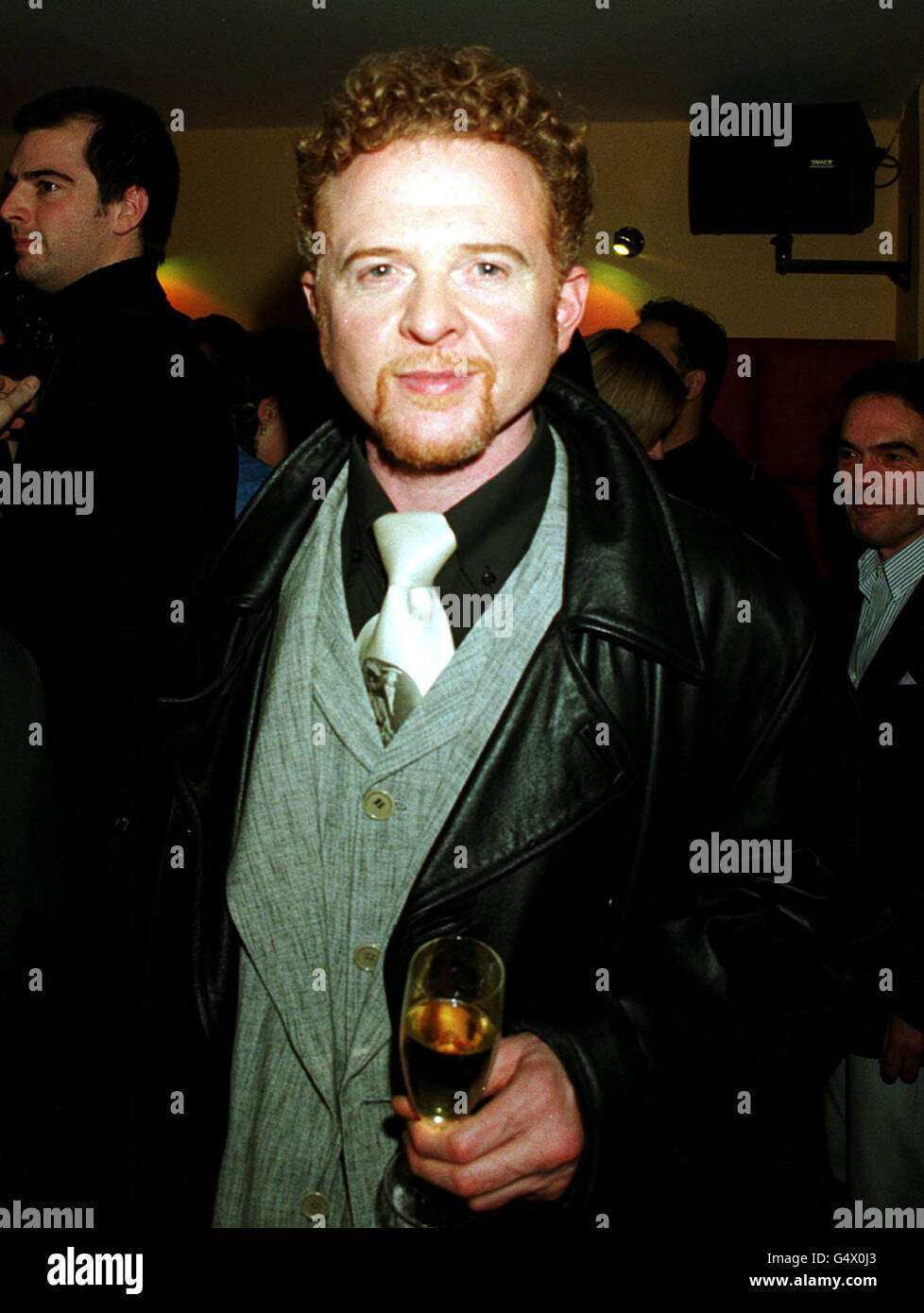 Mick Hucknall, lead singer of the band Simply Red, at the opening night of new bar/restaurant