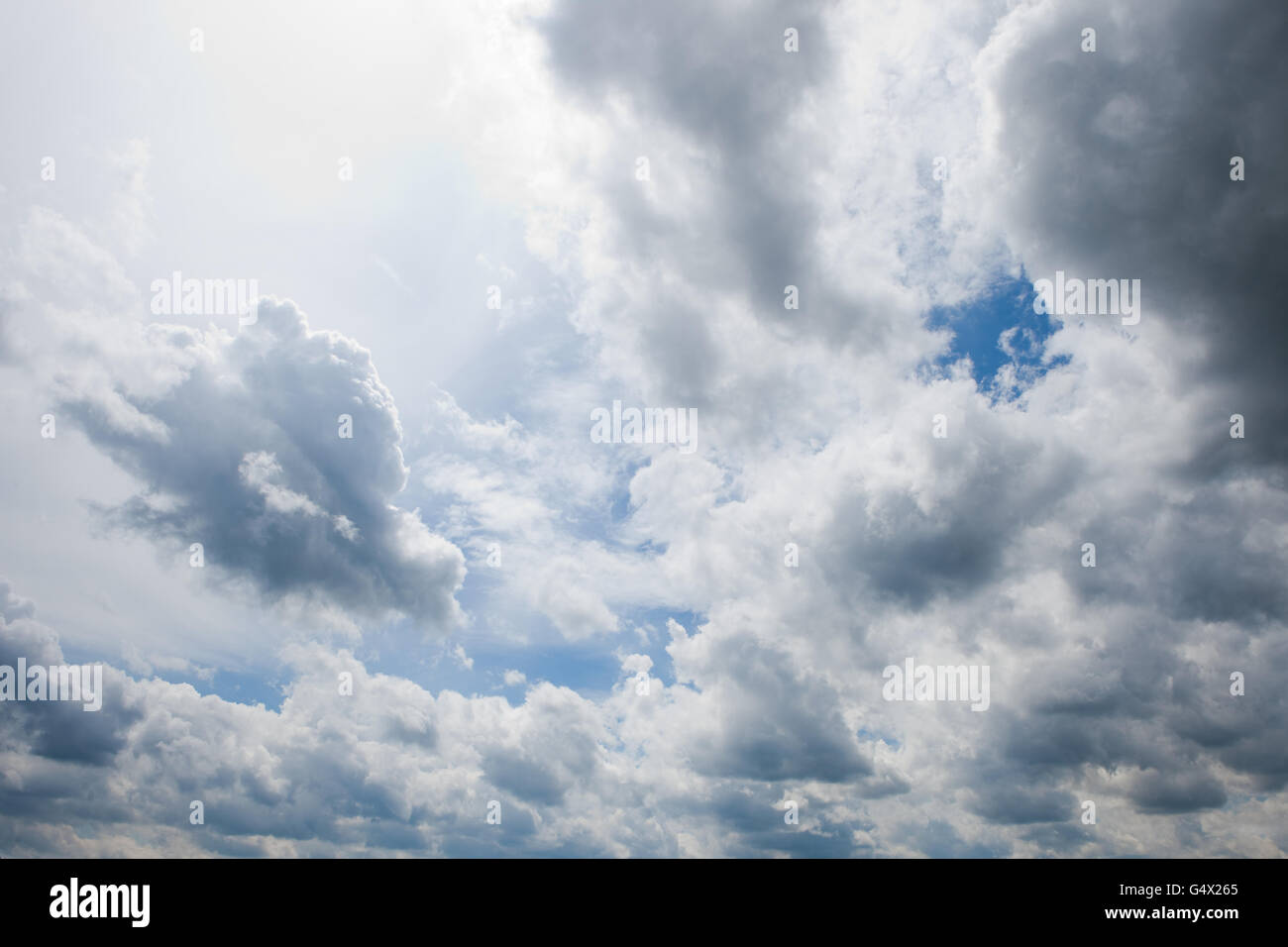 cloud background with cumulus clouds on blue sky Stock Photo - Alamy