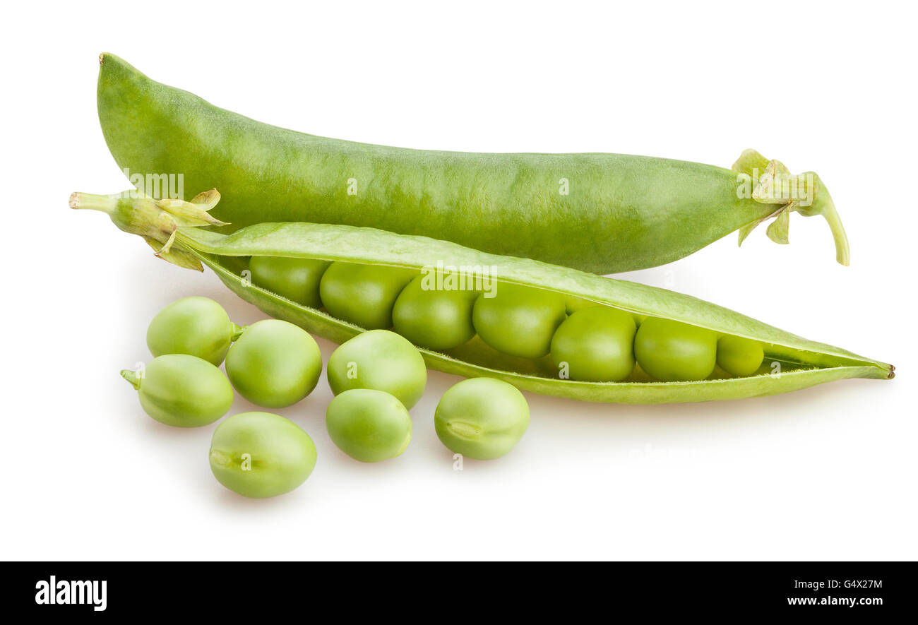 peas in a pod isolated Stock Photo