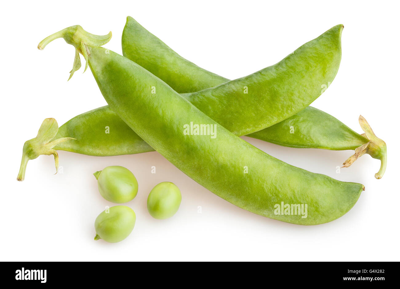 peas in a pod isolated Stock Photo