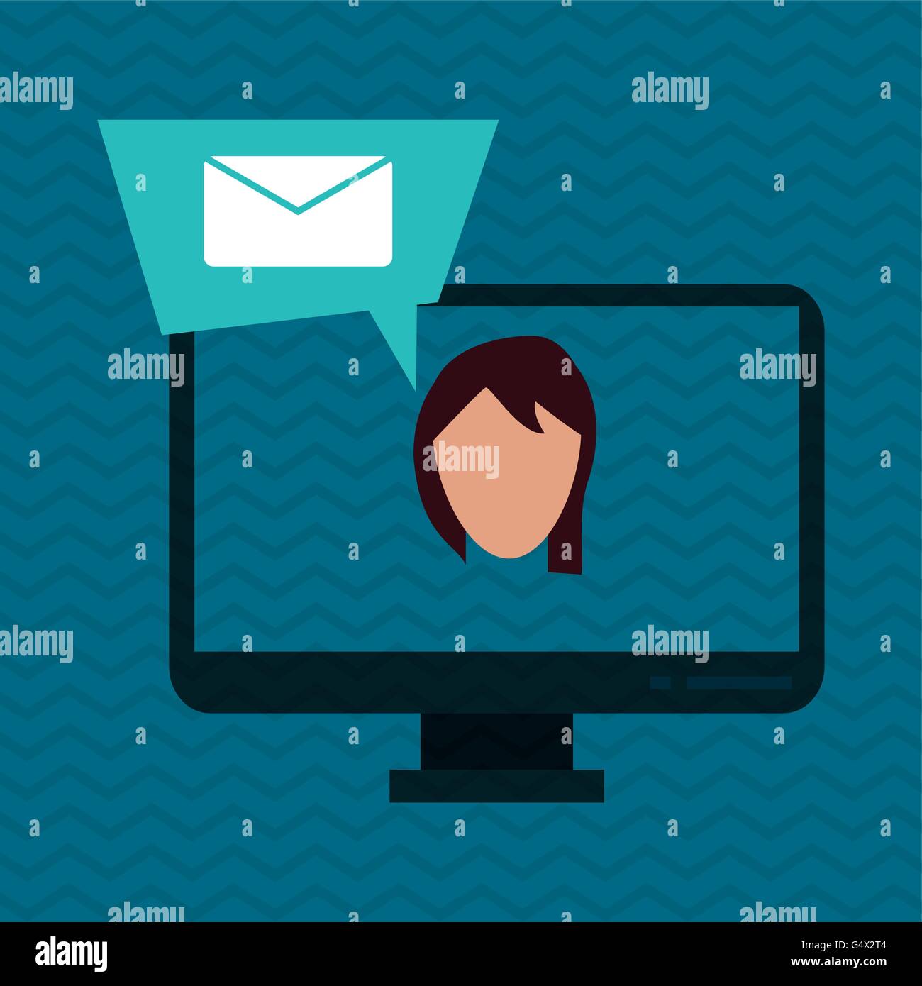 technology design. computer icon. Colorful illustration , vector Stock ...
