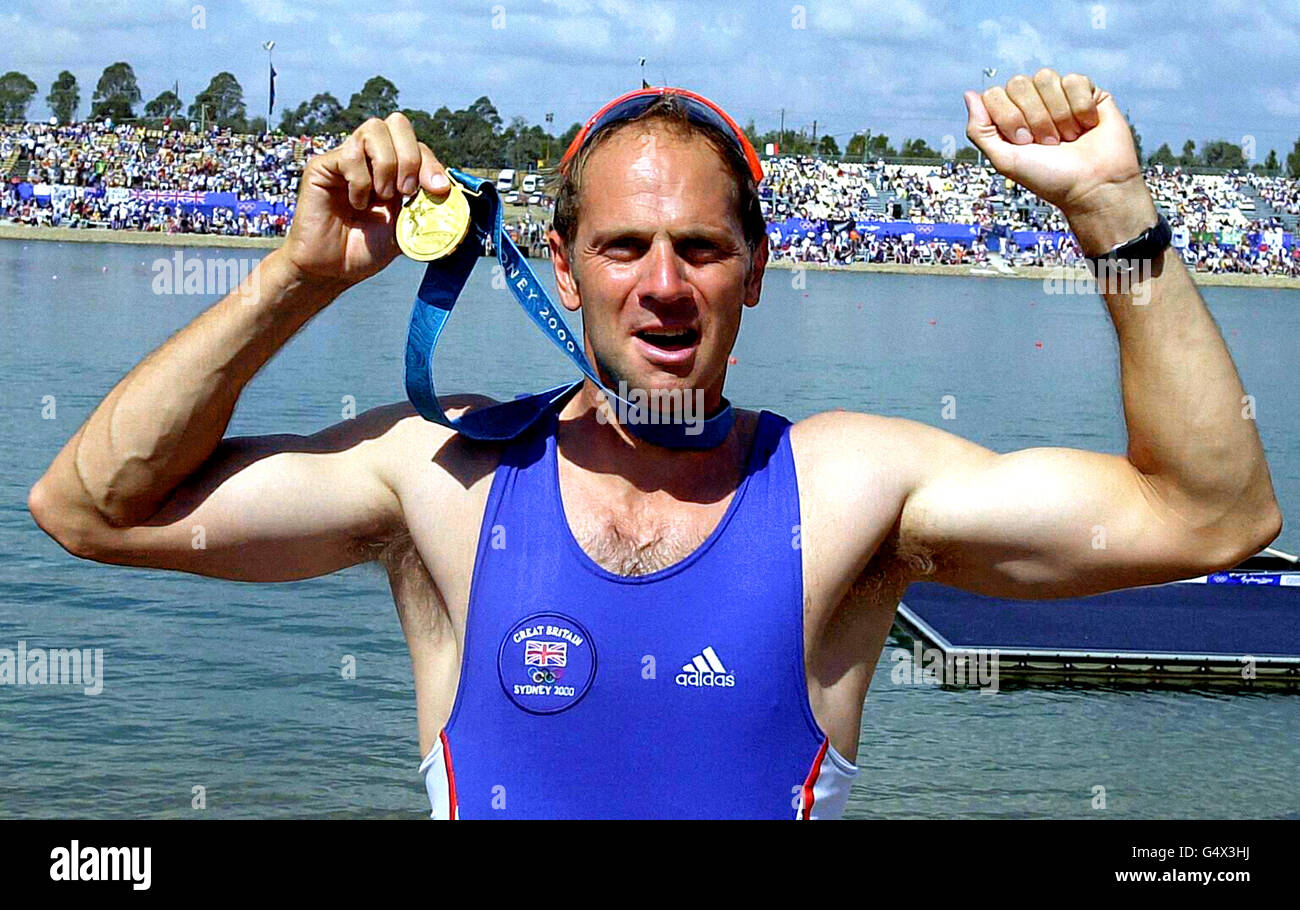 23/09/2000 - ON THIS DAY IN 2000 - Steve Redgrave wins his fifth gold medal; one each in five Olympic Games Great Britain rower Steve Redgrave celebrates after winning the Gold Medal in the Men's Coxless Four Final at the Olympic Games in Sydney * 31/10/2000 Redgrave, 38, who has won five Olympic gold medals, was set to announce his future plans at a press conference in London. 10/12/00: Redgrave named BBC Sports Personality of the Year. 30/12/2000: Redgrave to be awarded a Knighthood for services to rowing in the Queen's New Years Honours list. Stock Photo