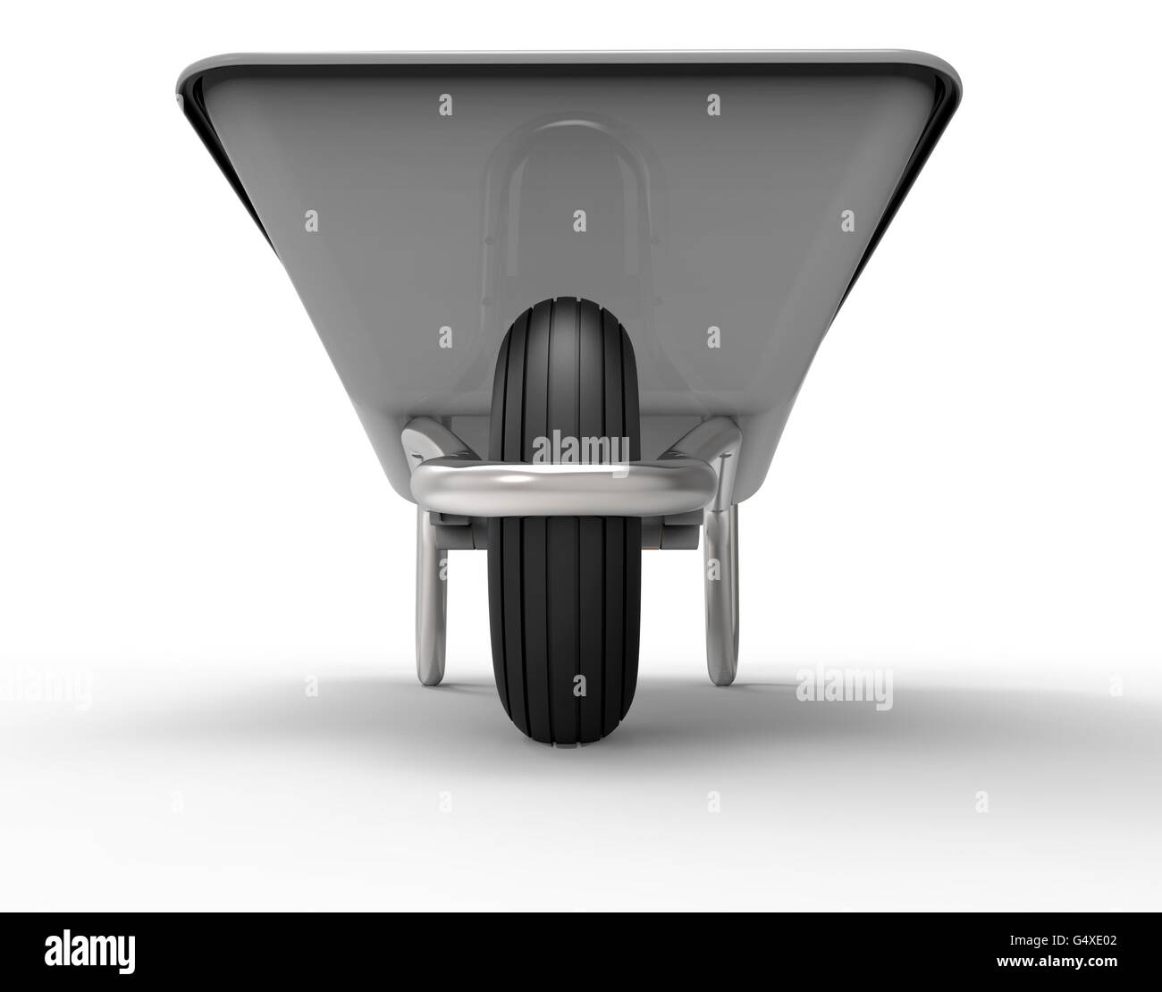 wheel barrow isolated on a white back ground. Stock Photo