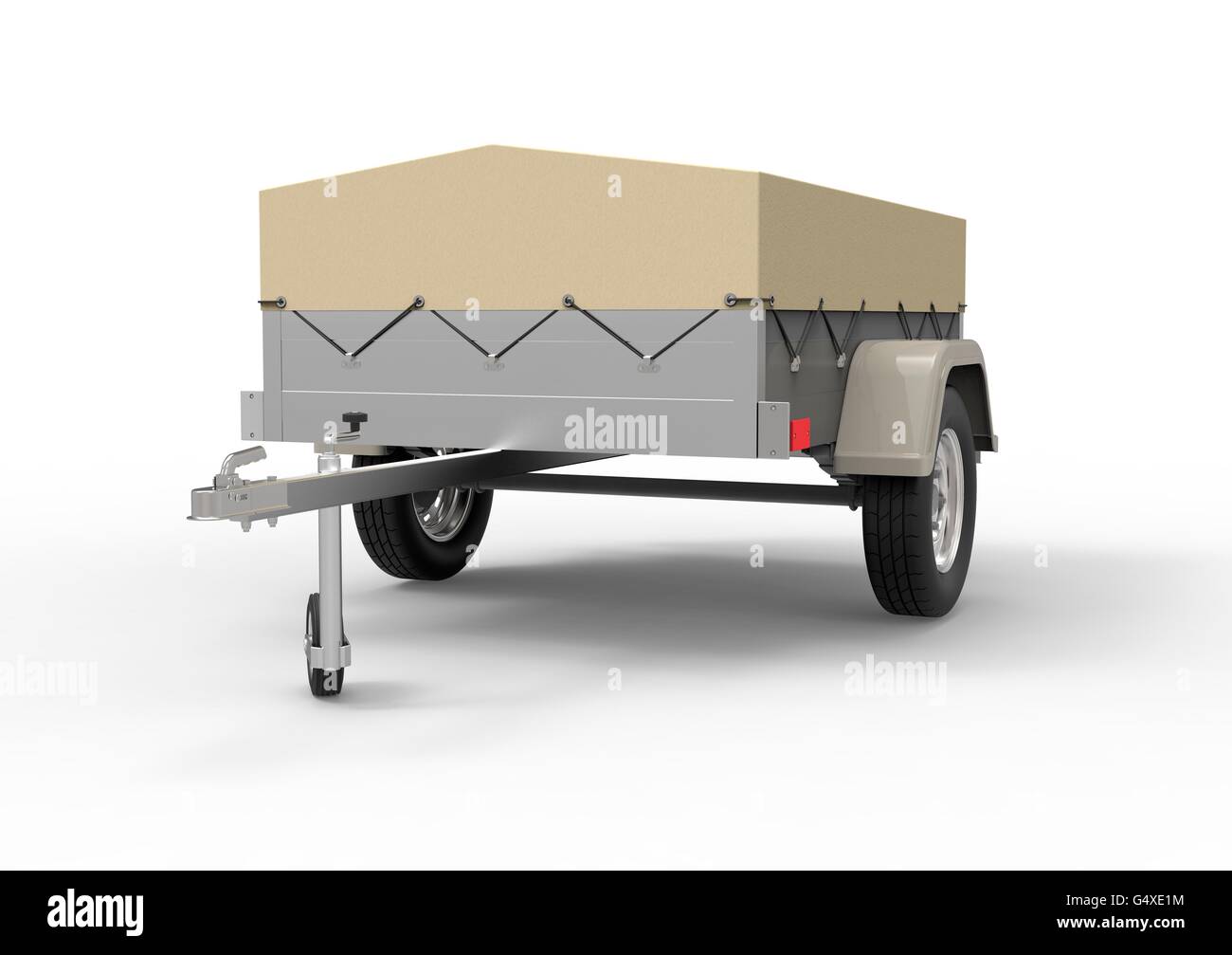 car trailer isolate on a white back ground Stock Photo