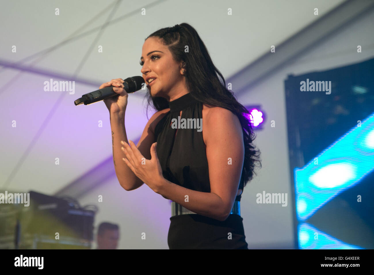Birmingham, UK. 29th May 2016. Singer Tulisa Contostavlos performing at