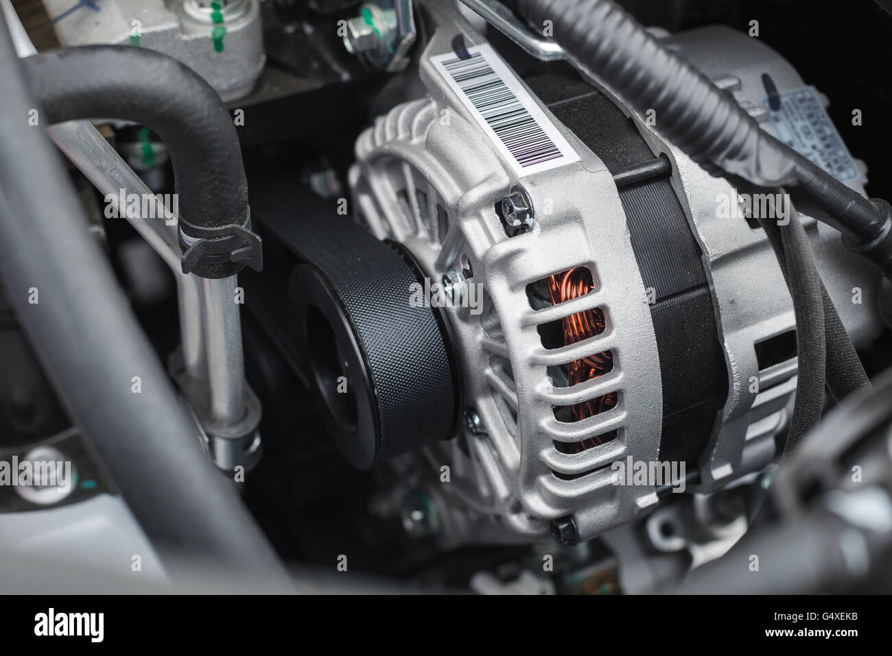 new electric car alternator Stock Photo Alamy