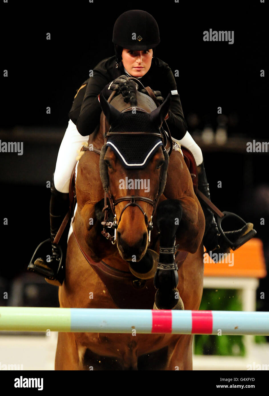 USA's Jessica Springsteen during the Xerox Special Event Services Cup during the Horse of the Year Show 2011 at the NEC, Birmingham. Stock Photo