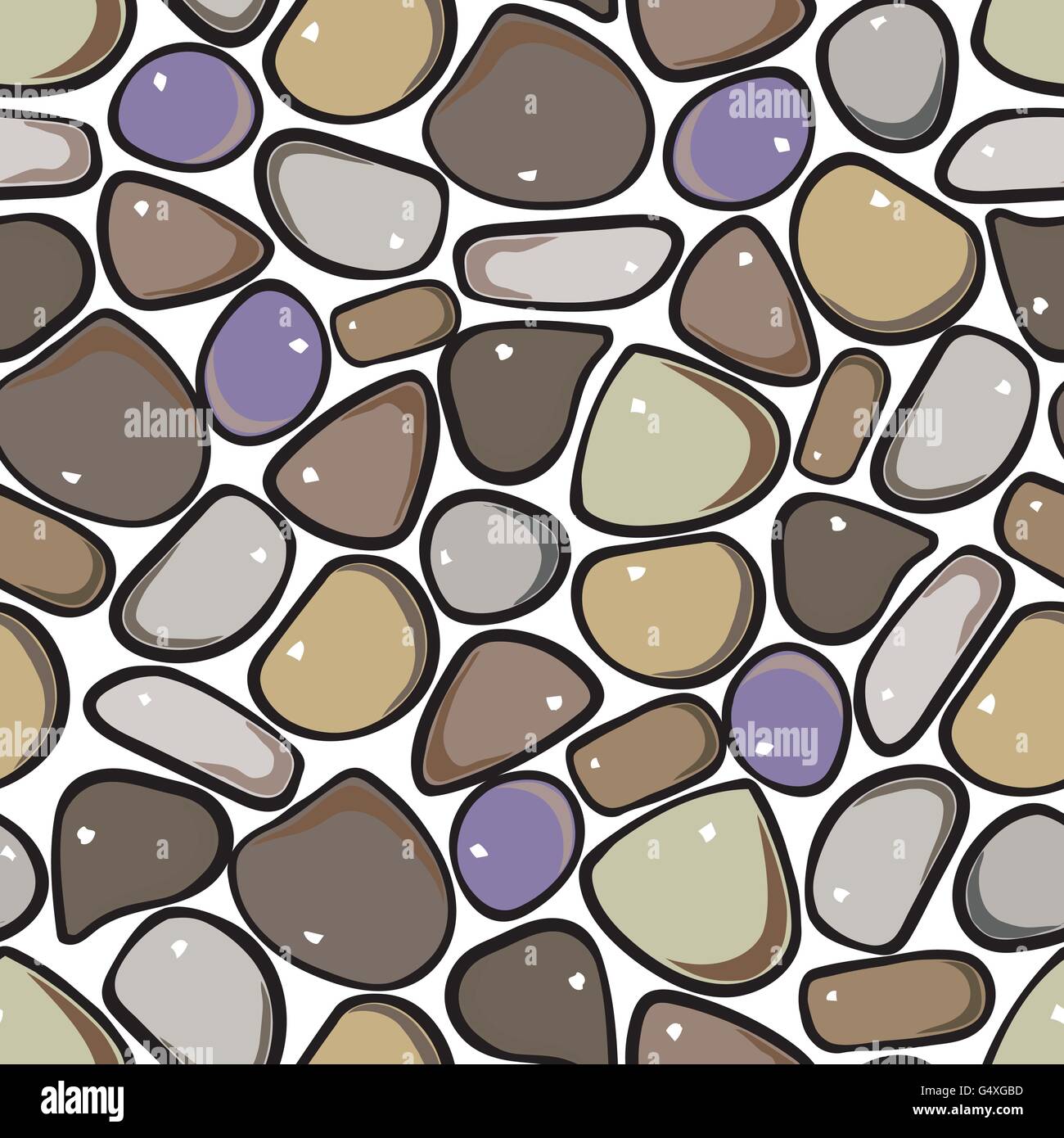 Pebble garden pattern path Stock Vector Images - Alamy