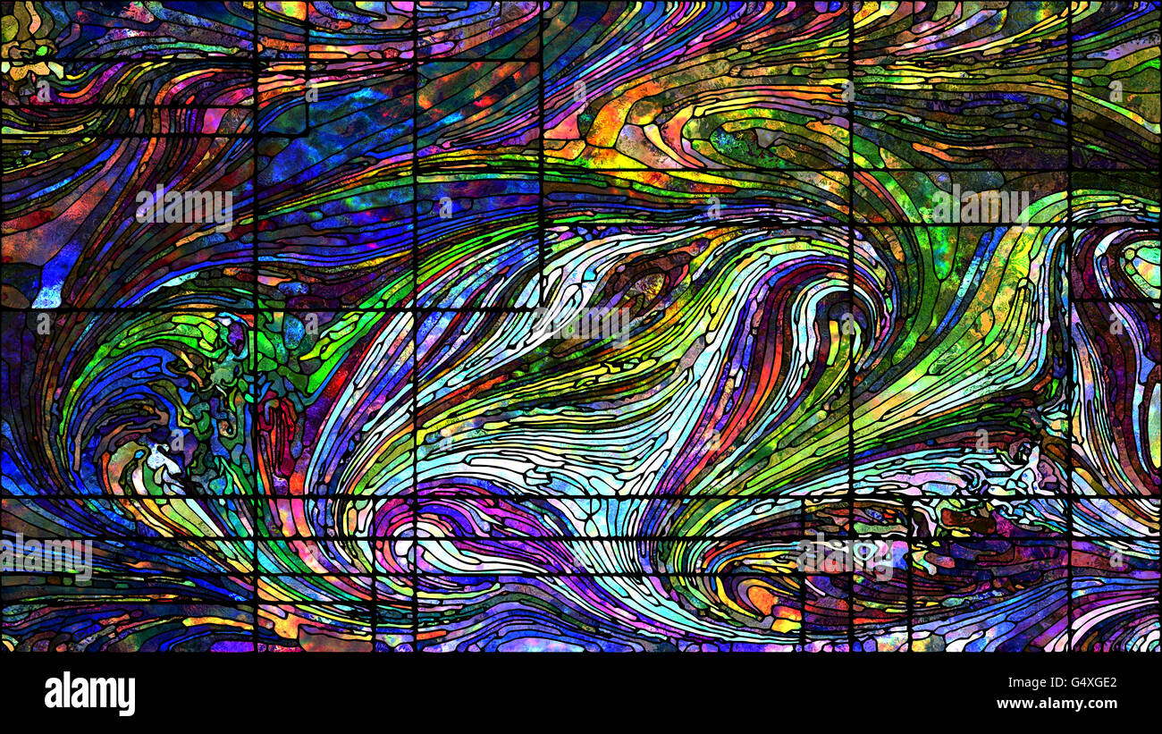 Stained Glass series. Backdrop composed of colorful stained glass