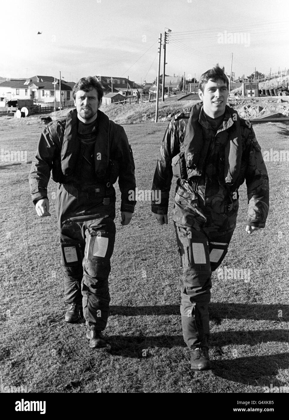 PRINCE ANDREW IN THE FALKLANDS 1982 Stock Photo Alamy