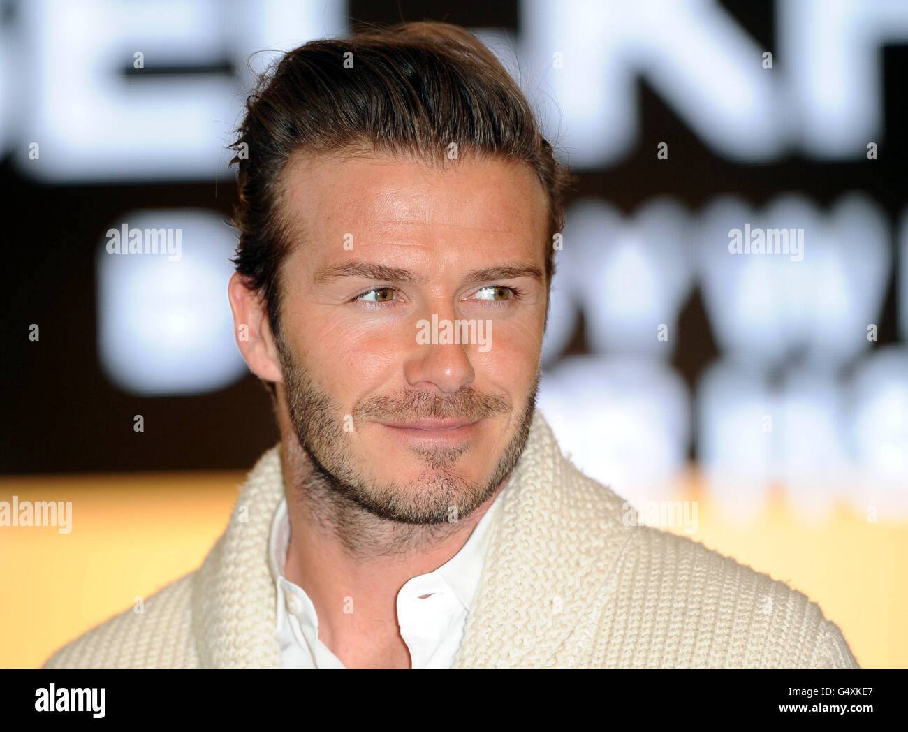 David Beckham poses for media during the H&M store launch on Regent Street,  London Stock Photo - Alamy