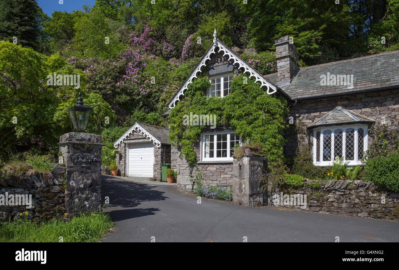 Cumbrian lodge, Grasmere, The Lake District, England Stock Photo