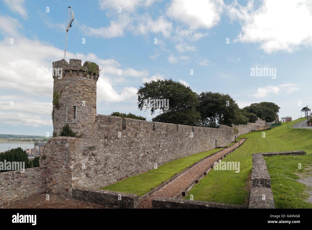 Preserved section of the town walls built around Youghal, Co. Cork