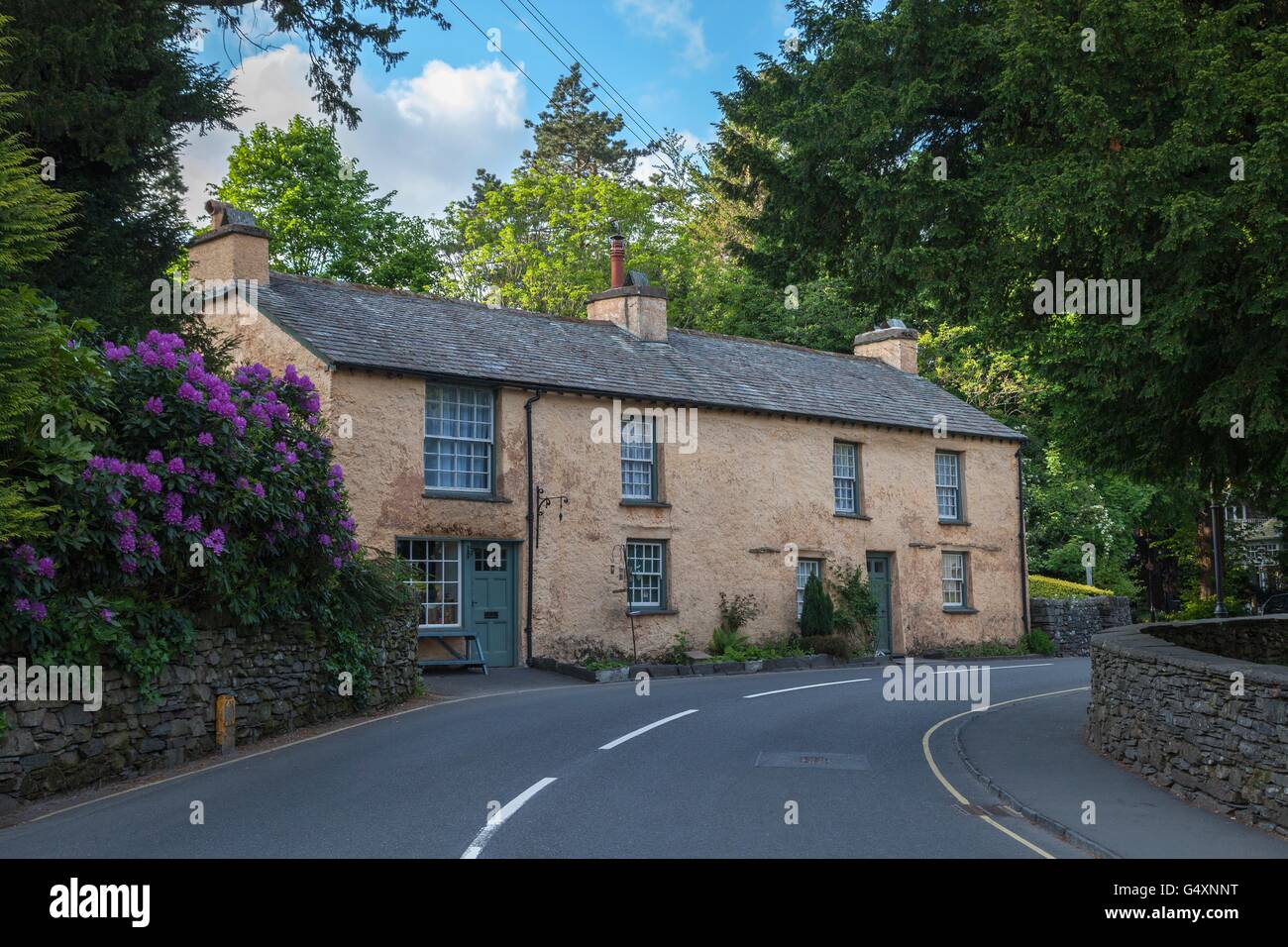 Old cottage at Grasmere, Lake District, Cumbria, England Stock Photo