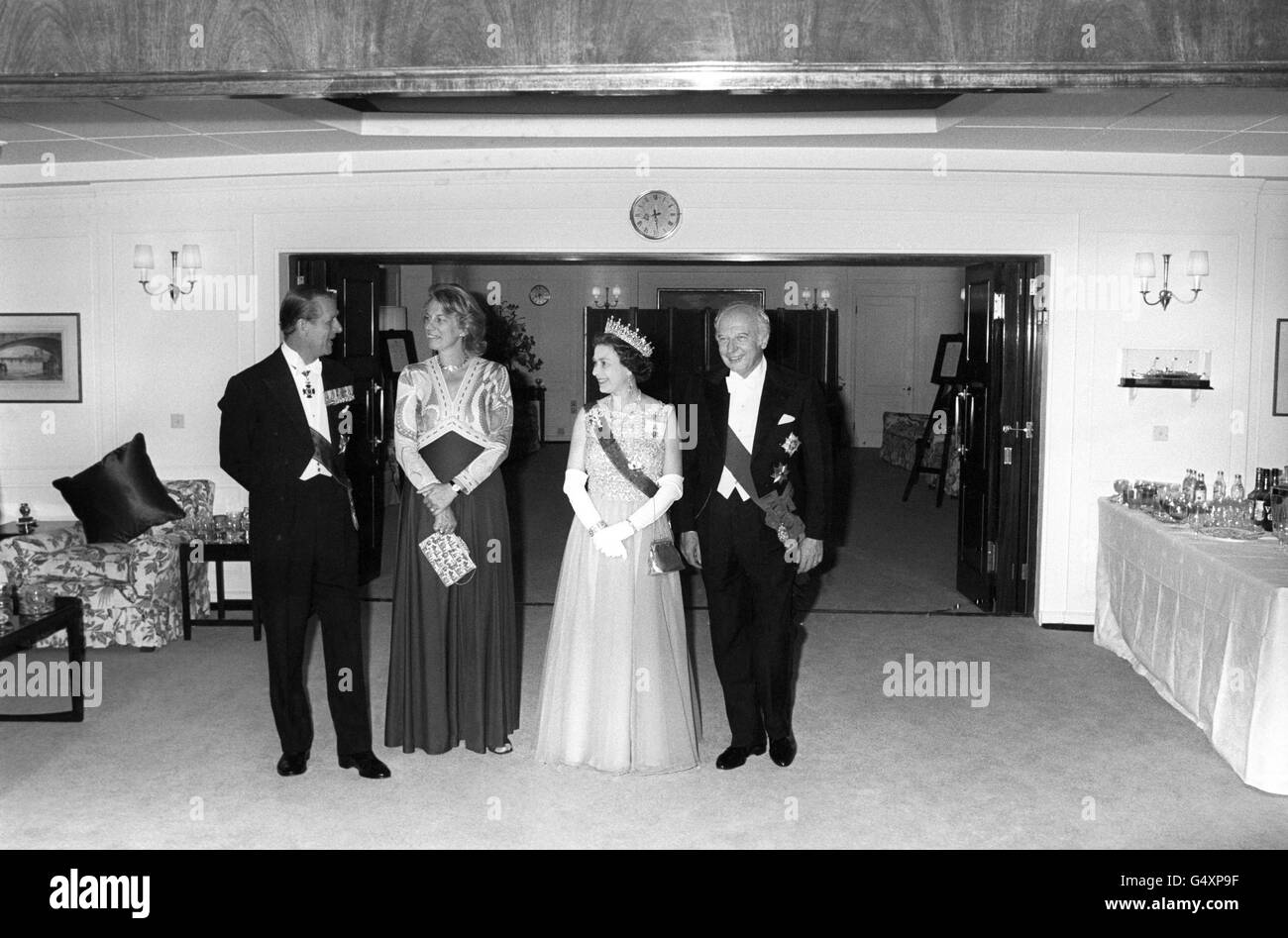 Royalty Queen Elizabeth II State Visit to West Germany Stock Photo