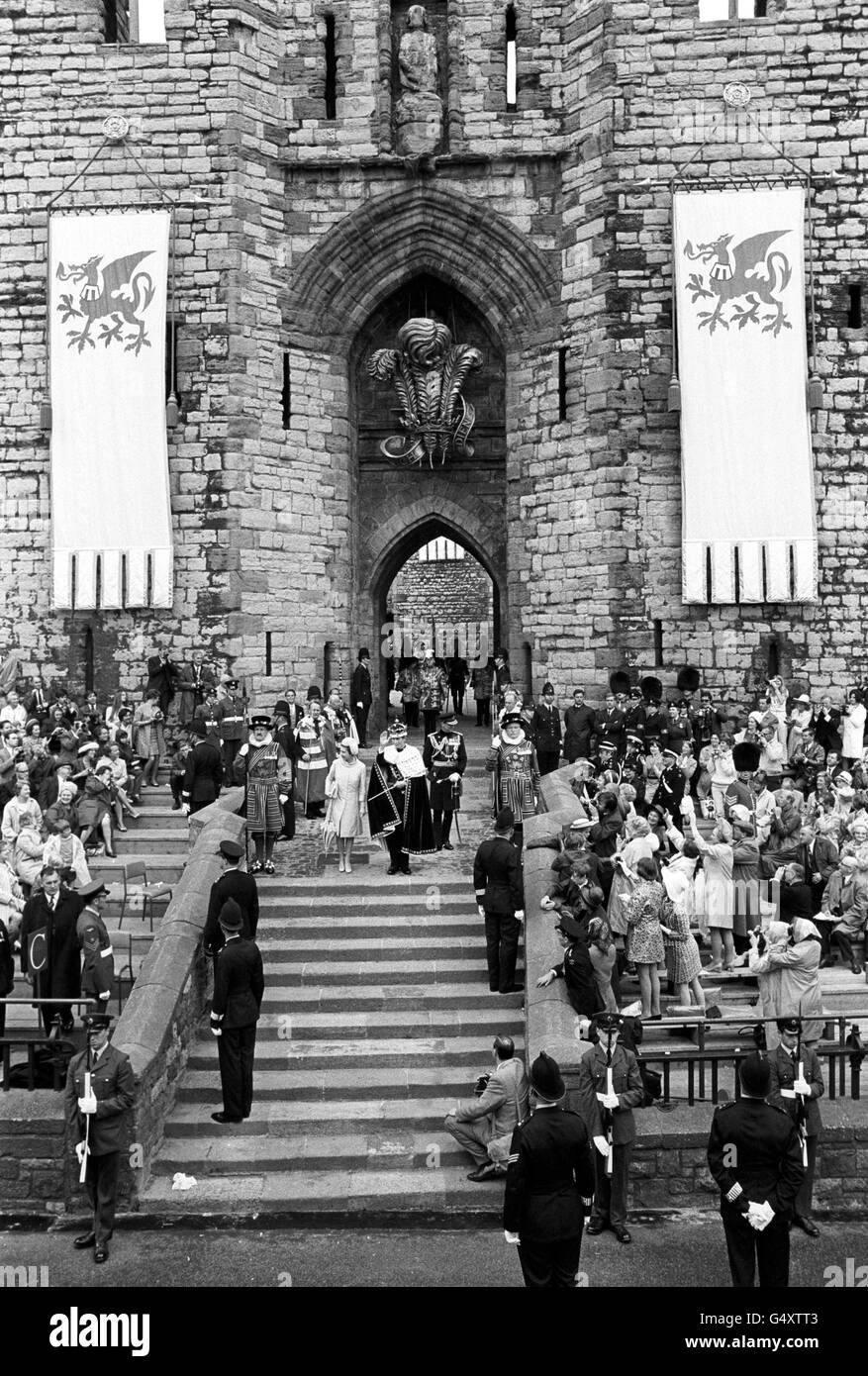 Royalty Investiture of the Prince of Wales Caernarfon Castle Stock