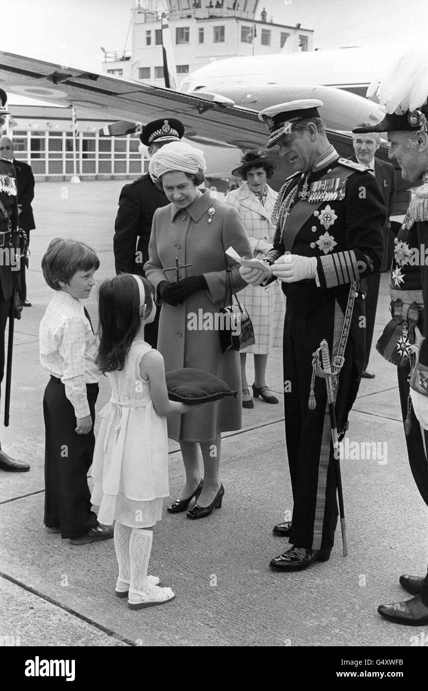 Royalty - Queen Elizabeth II Visit to the Isle of Man Stock Photo
