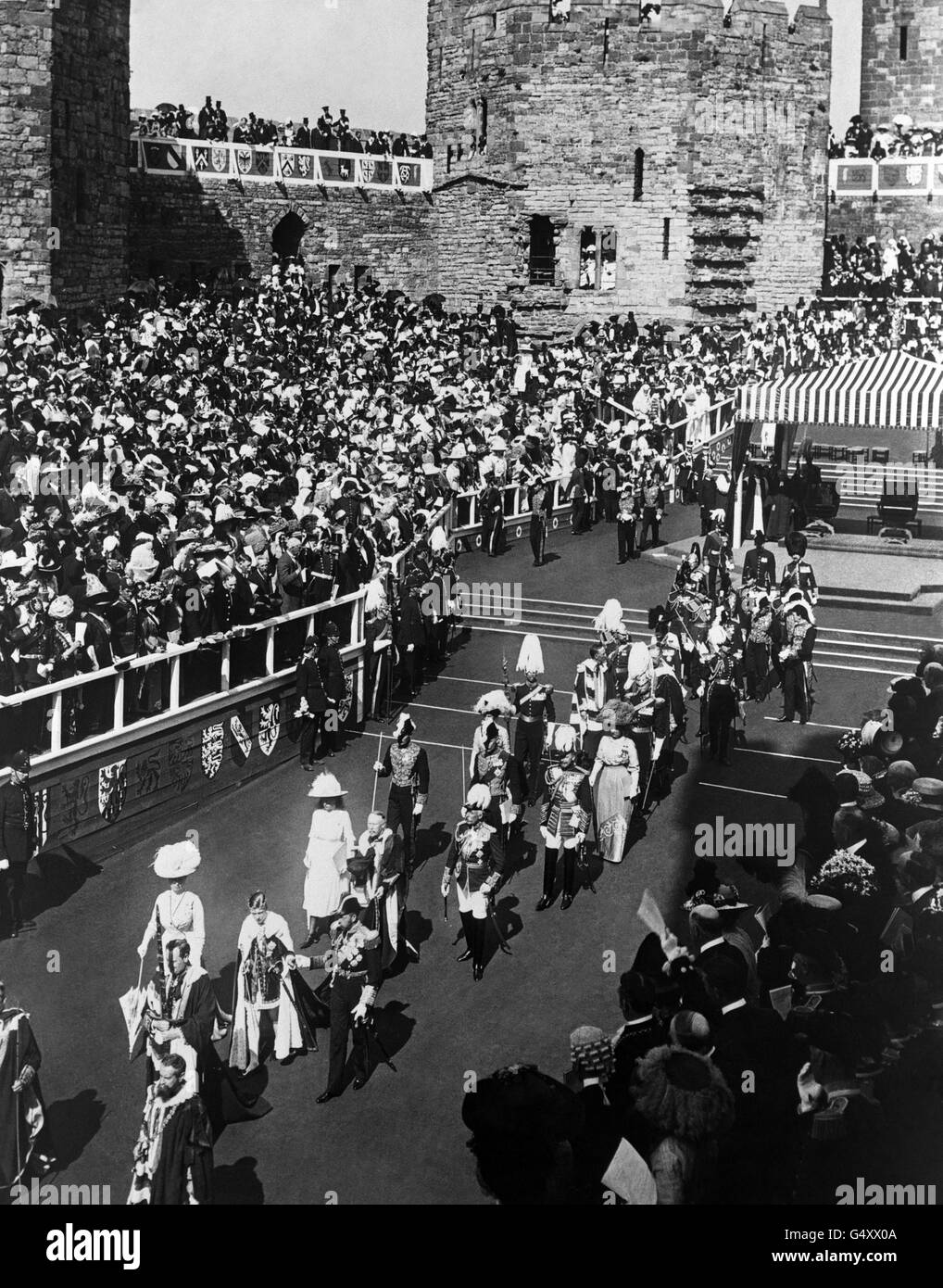 Royalty Prince of Wales Investiture Caernarfon Castle Stock Photo