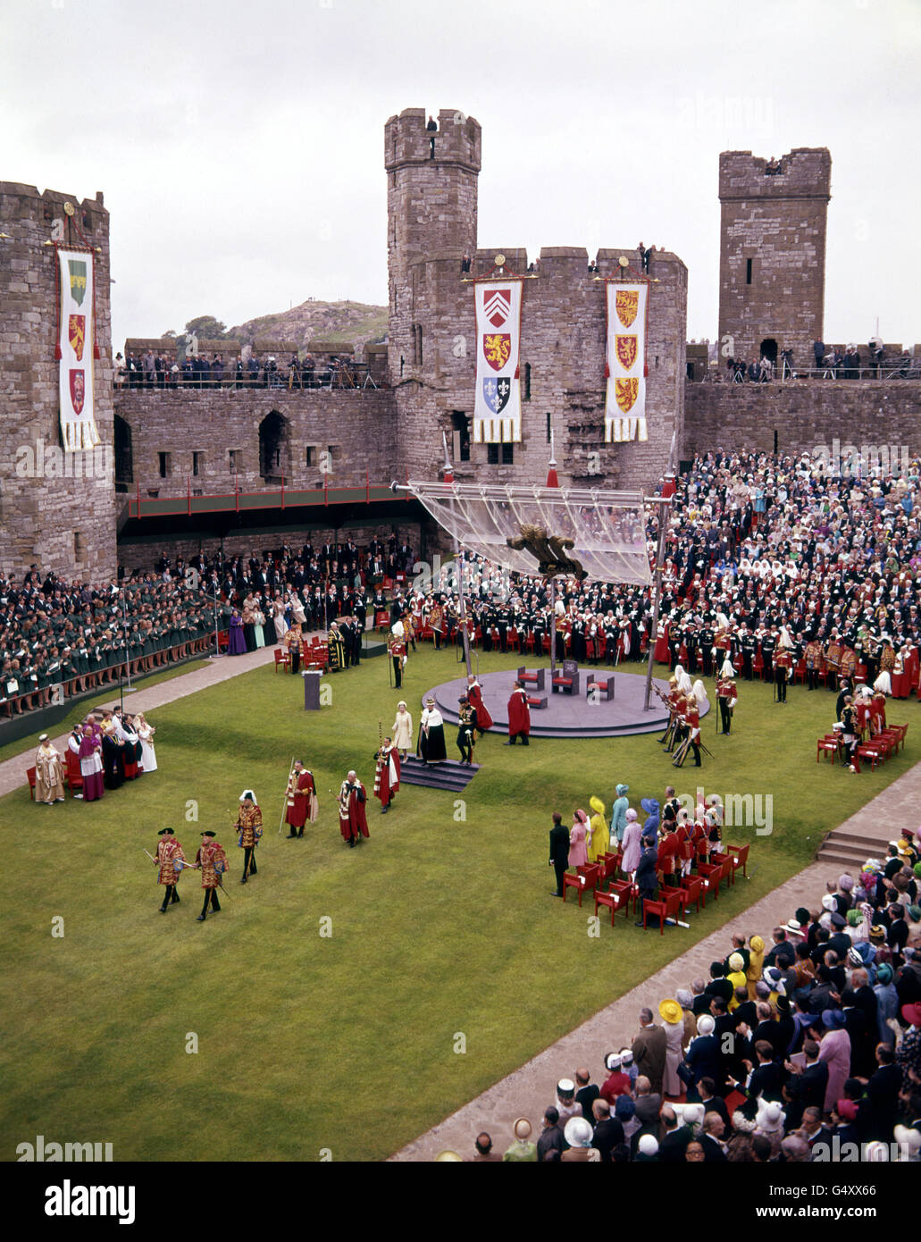 Royalty Investiture of the Prince of Wales Caernarfon Castle Stock