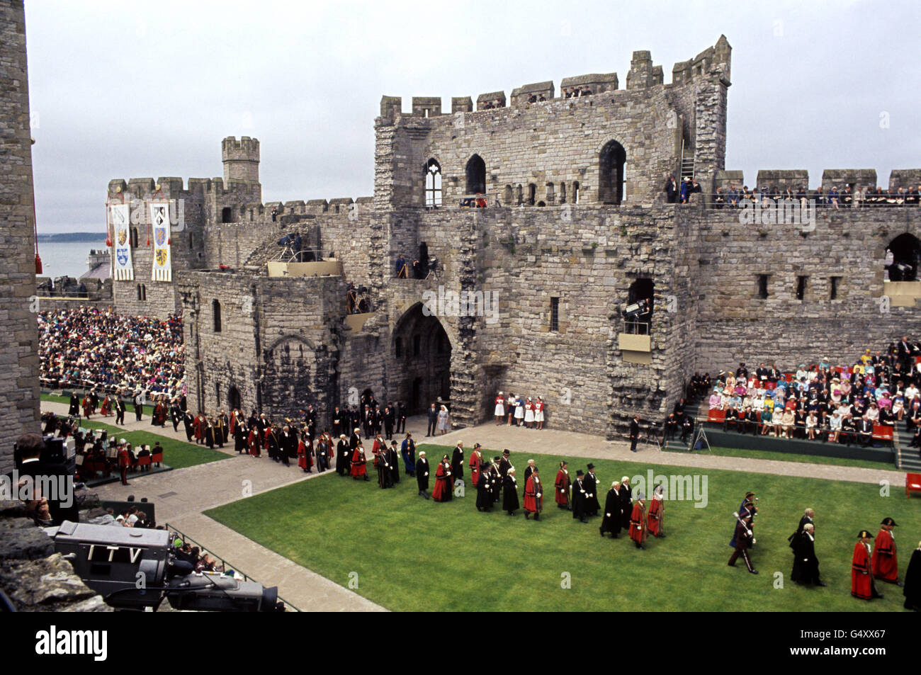Royalty Investiture of the Prince of Wales Caernarfon Castle Stock