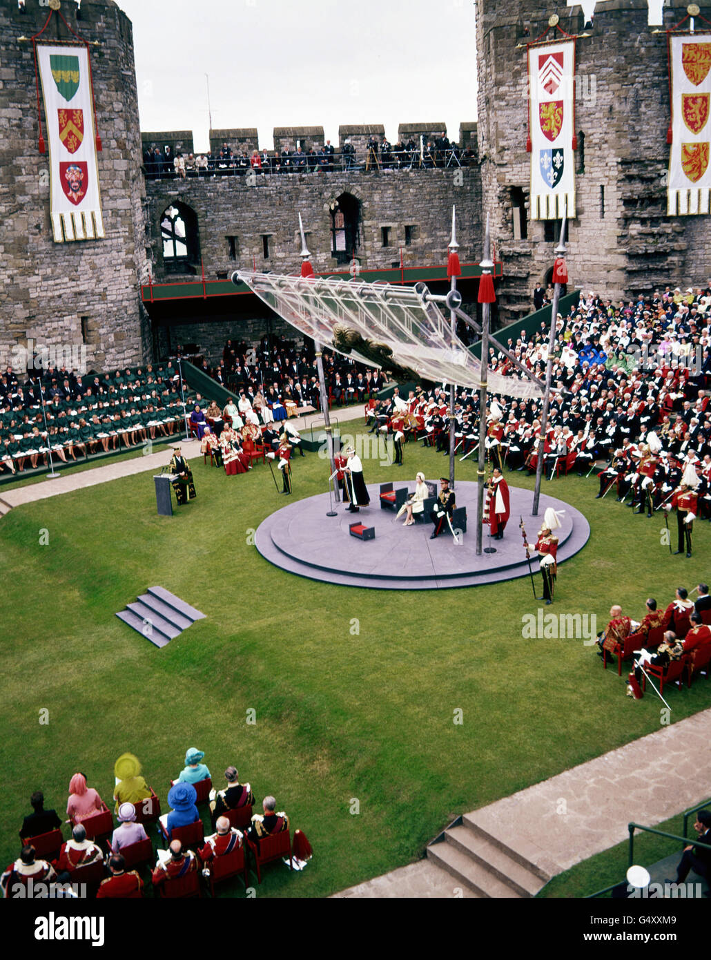 Royalty Investiture of the Prince of Wales Caernarfon Castle Stock