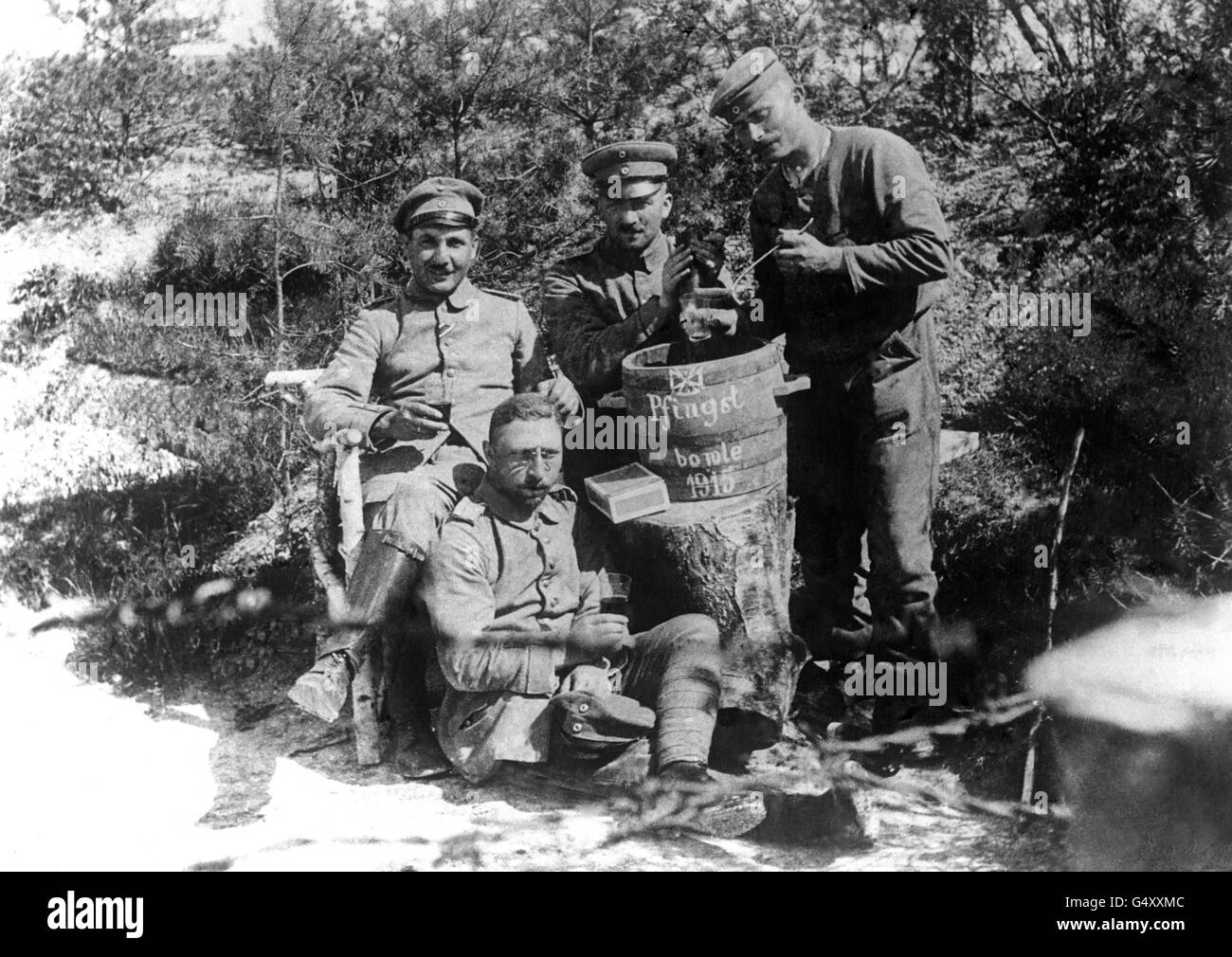 GERMANS DRINK A WHITSUN PUNCH : 1915 Stock Photo