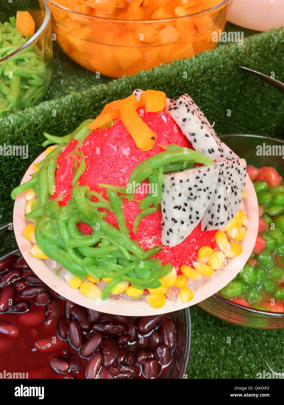 Thailand, Central Thailand, Bangkok, Colorful Ice Stock Photo