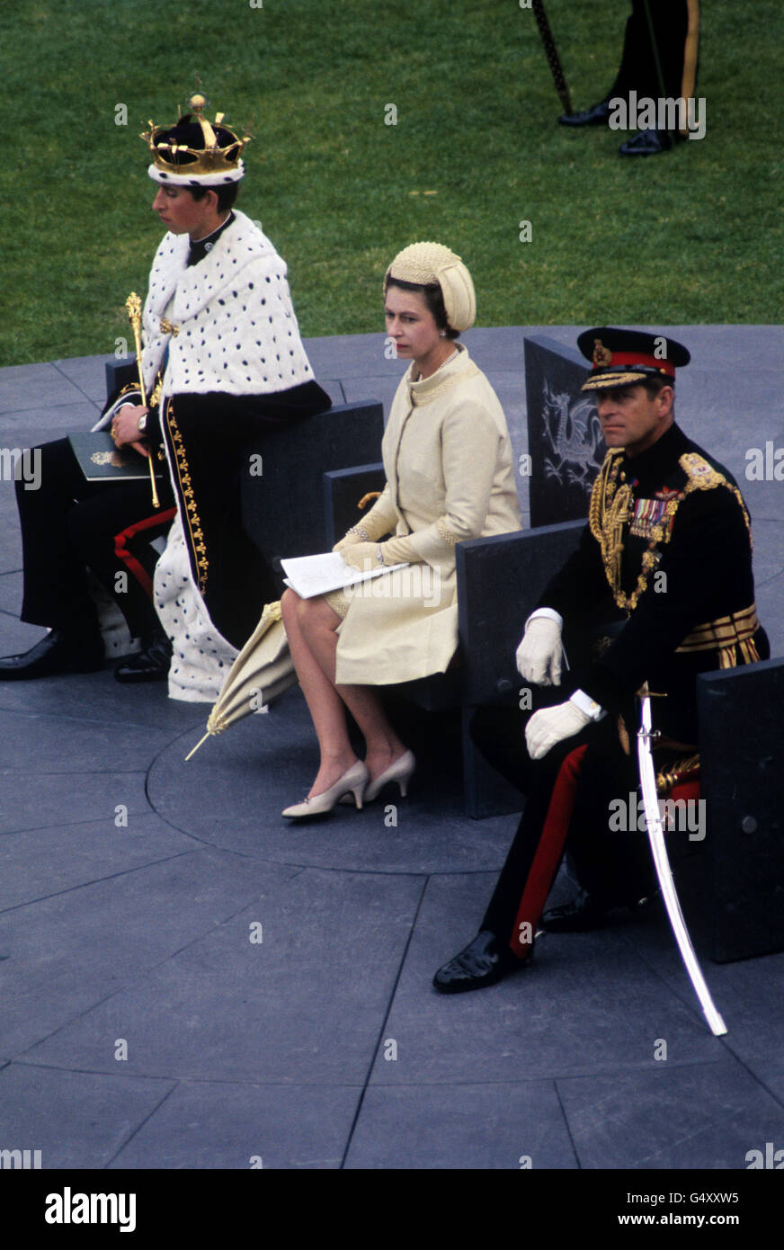 Queen elizabeth ii and the duke of edinburgh with the prince of