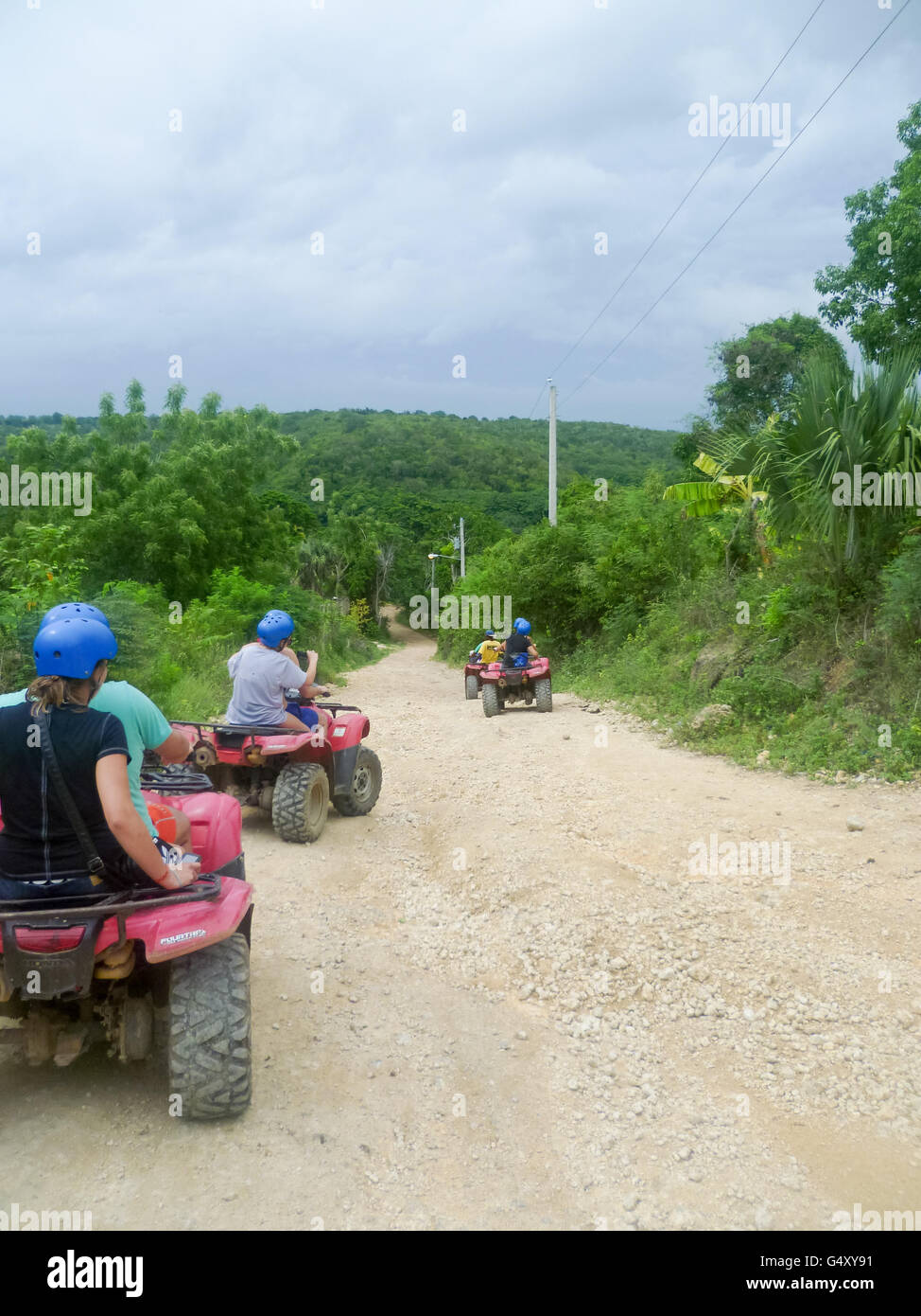 Dominican Republic, La Altagracia, Los Melones, quad-tour through the DomRep Stock Photo