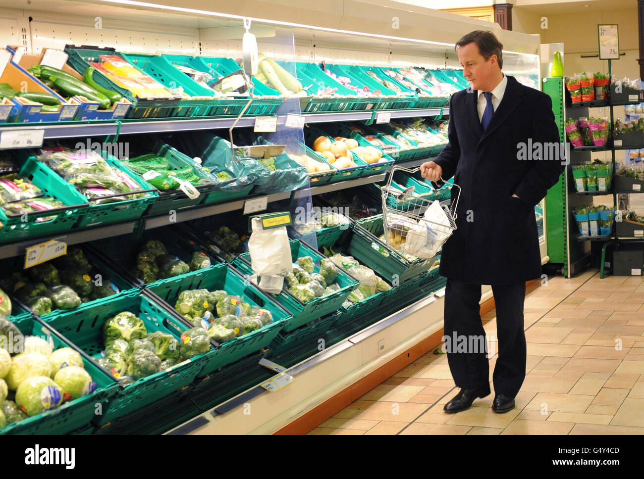 David Cameron visit to Devon Stock Photo