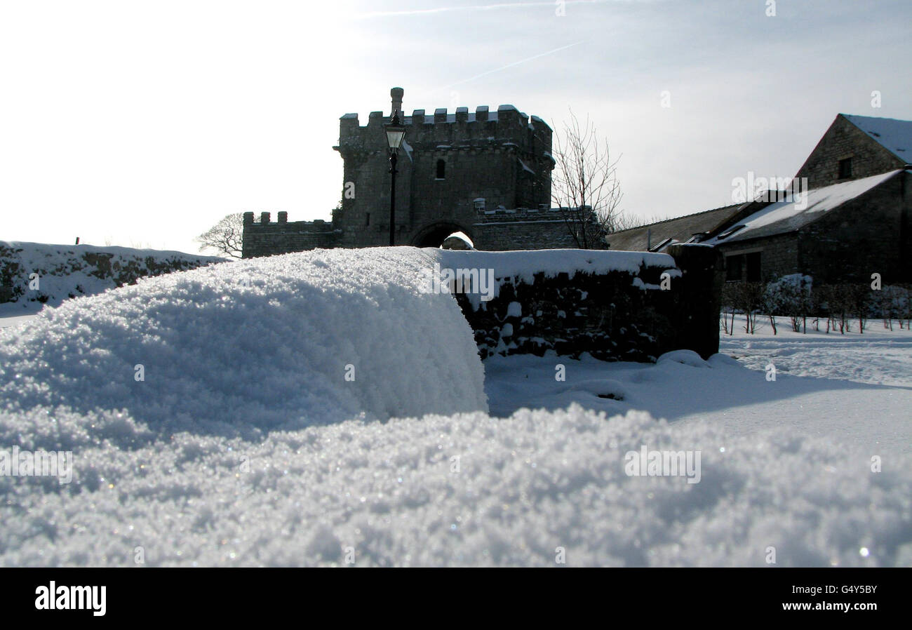 A general view snow steeton hall gatehouse hires stock photography and