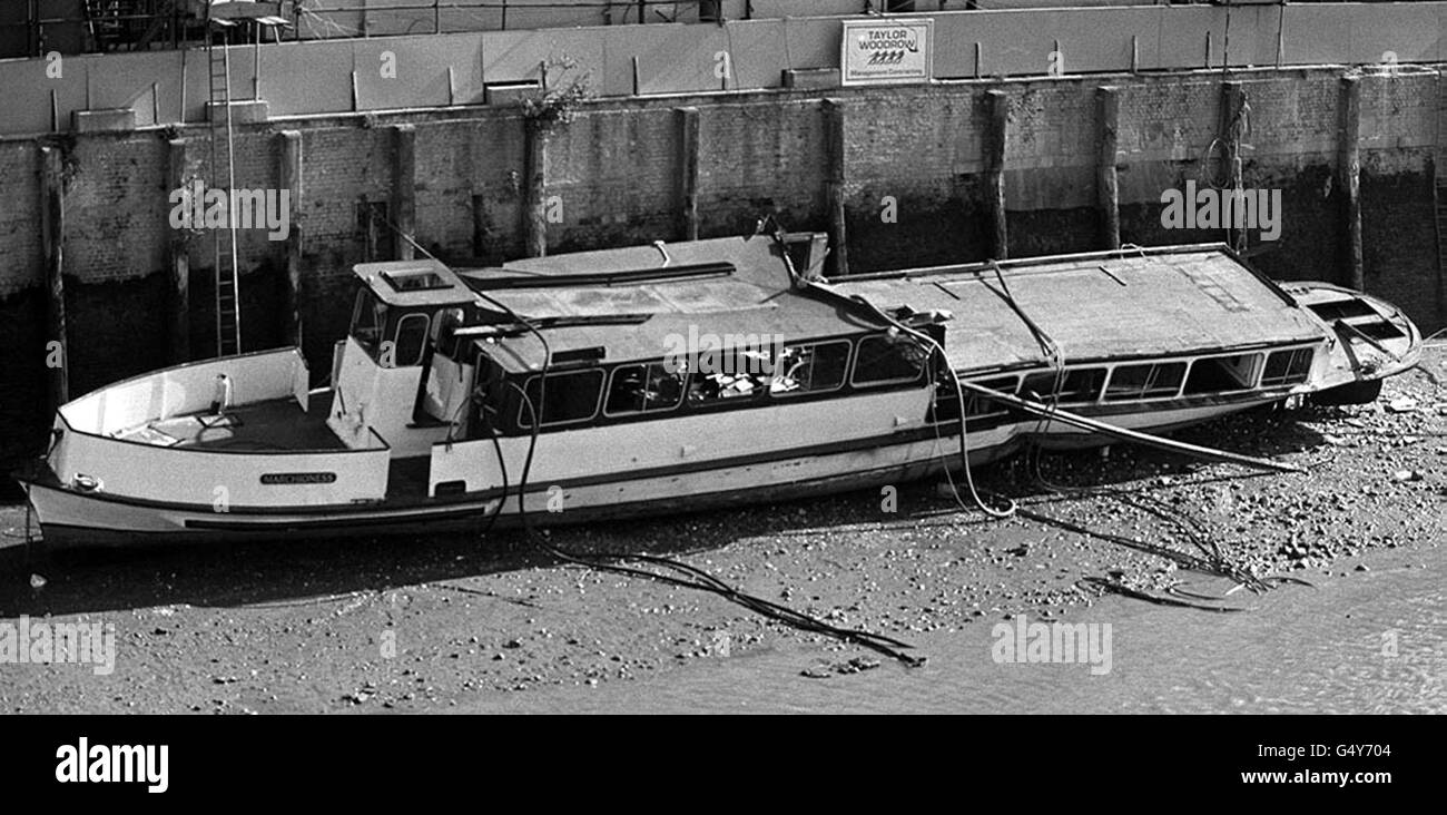 The Merish Disaster Marchioness disaster river bank Stock Photo - Alamy