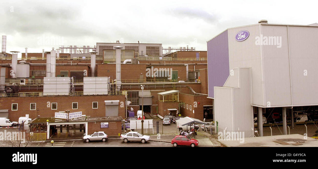One of the main gates at the Ford car factory in Dagenham, Essex. Union officials are meeting