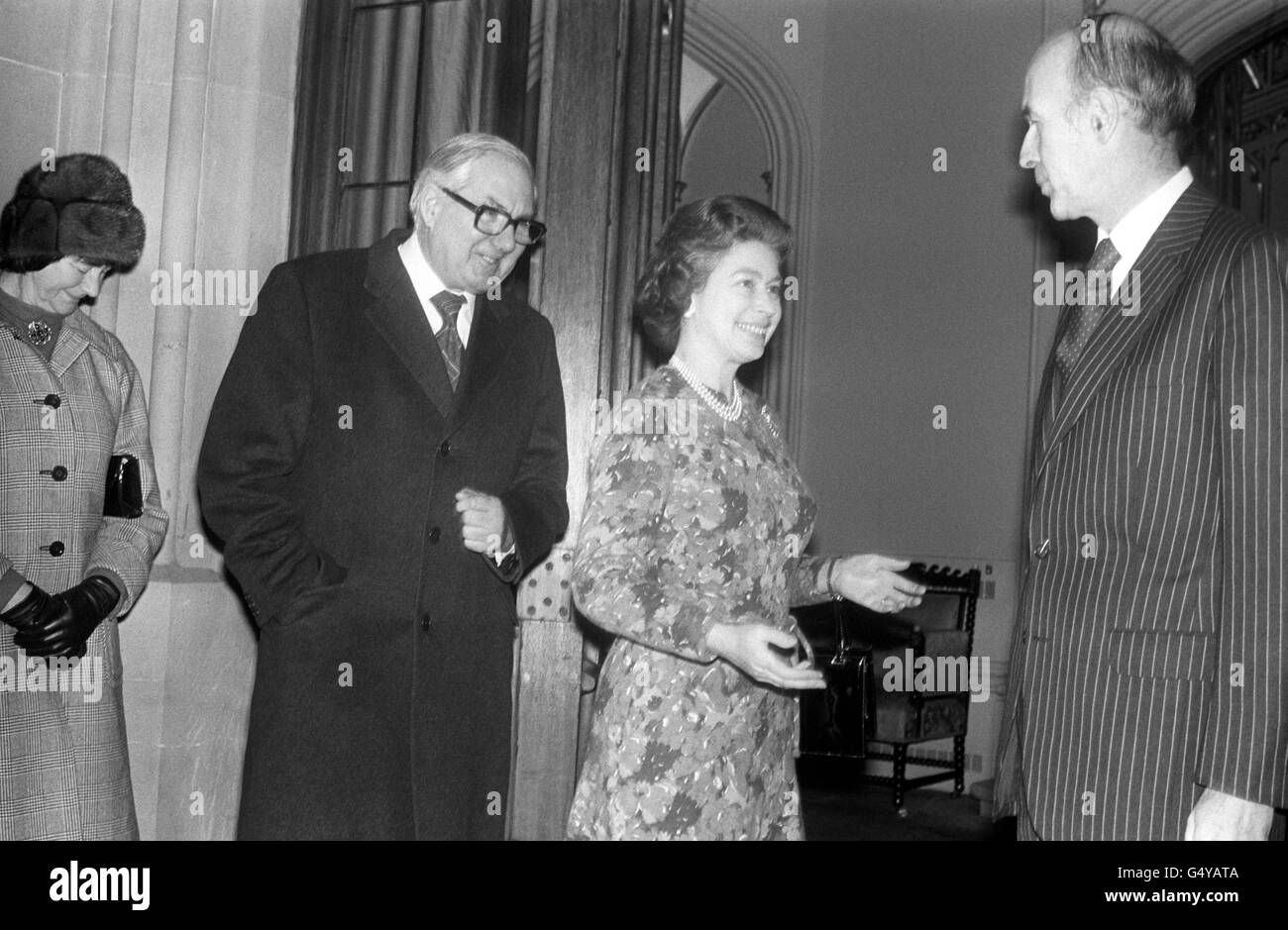 Politics - Valery Giscard d'Estaing Visit to the UK - Windsor Castle Stock Photo