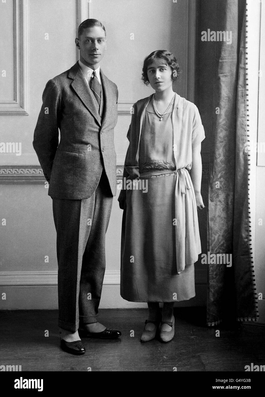 Royalty - Duke of York and Elizabeth Bowes-Lyon - 1923 Stock Photo
