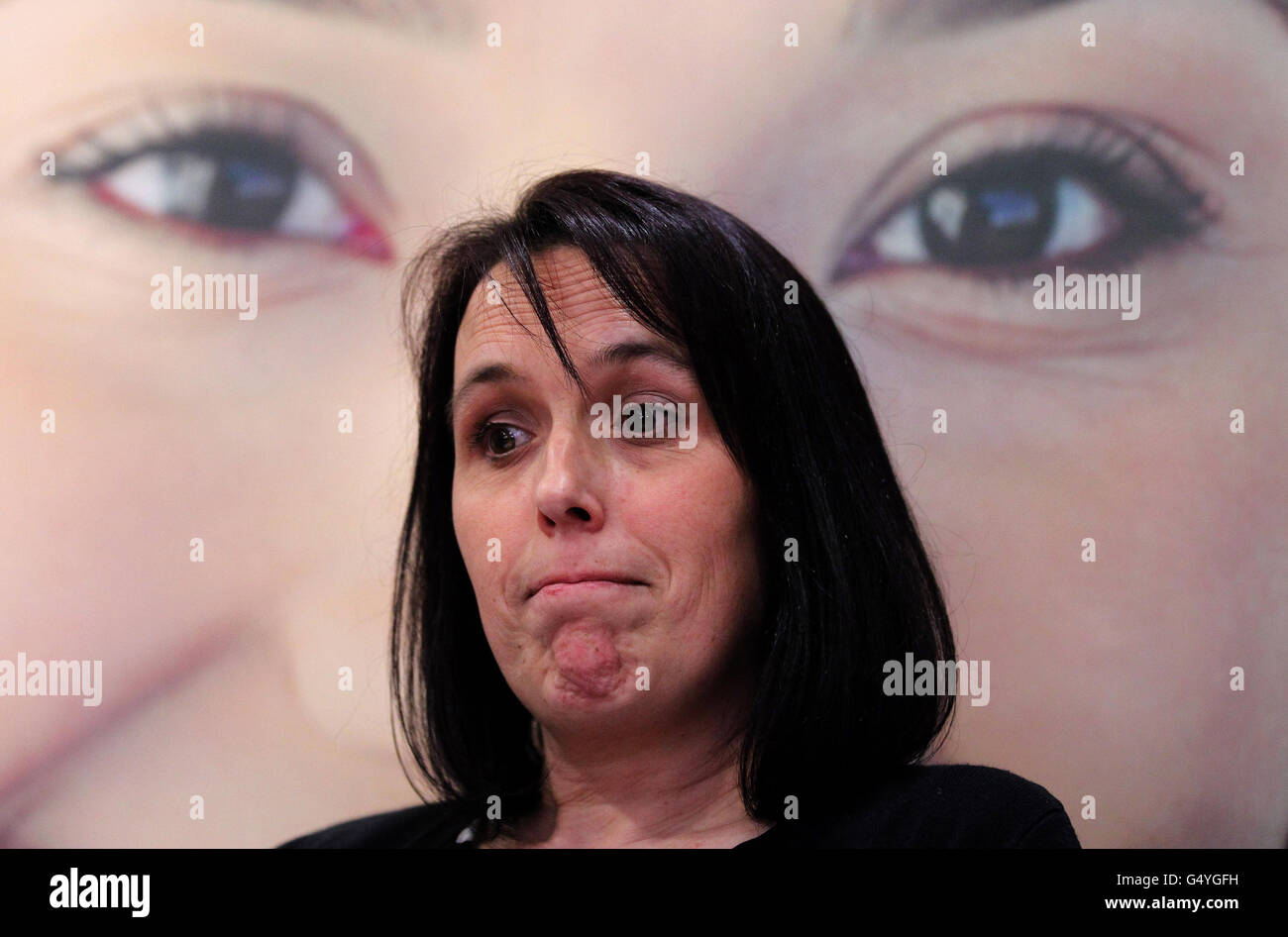 Scottish PiP implant victim Jenny Brown, from Edinburgh during a press conference in Glasgow where she spoke of her recent operation to remove her ruptured PiP implants and urged other people caught up in the affair to come forward. PRESS ASSOCIATION Photo. Picture date: Wednesday February 15, 2012. Photo credit should read: Andrew Milligan/PA Wire Stock Photo